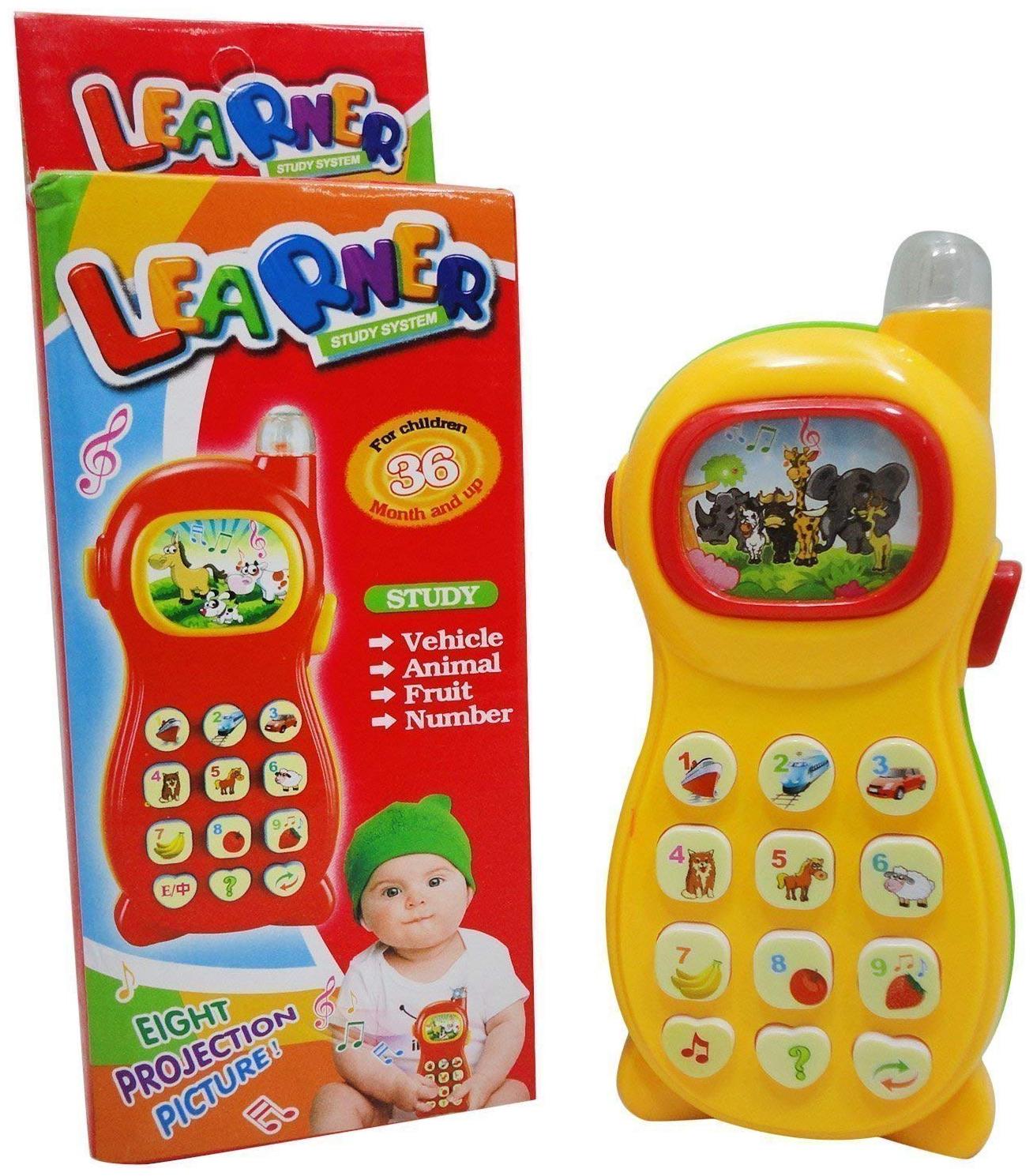 

KTRS ENTERPRISE Learning Mobile Phone Toy for Kids with Image Projection and Attractive Sound and Lights (Learner Phone)