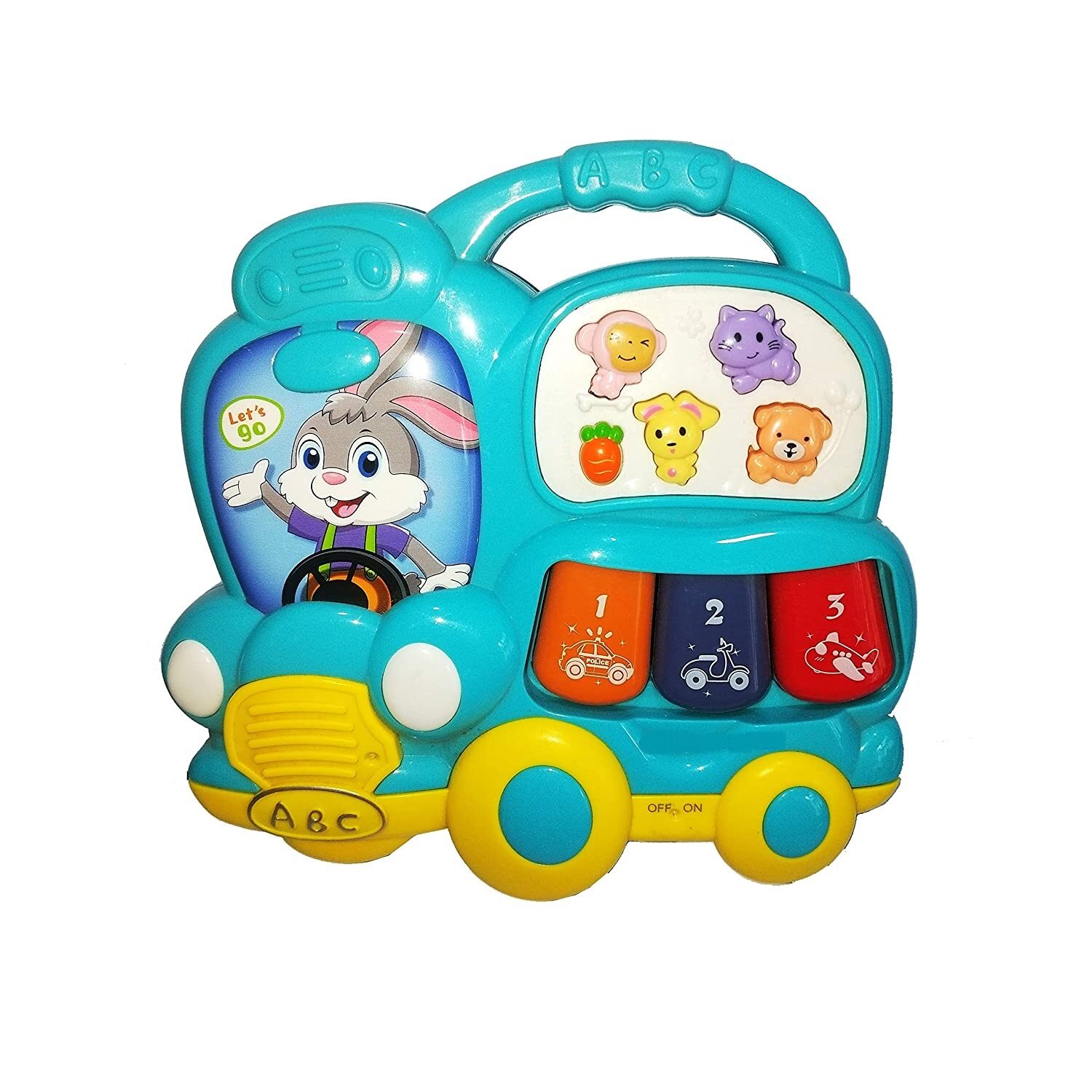 

KTRS ENTERPRISE Educational School Bus Toy - Baby Musical Toy - Light Up Toy Piano - Crib Music Toy for Babies and Toddlers - Toy Keyboard for Toddlers