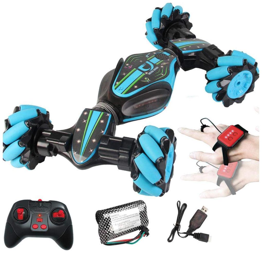 

KTRS ENTERPRISE Stunt Flips 4Wd Off-Road Vehicle Gesture Induction 2 4G Remote Control Twist Drift Monster Rock Crawler Electric Climbing Car with Light and Music