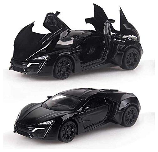 

KTRS Hyperspoort Die-Cast 4 Wheel Drive Metal Car Pull Back with 4 Openable Doors Engine Cover Tail with Front and Rear Light Music
