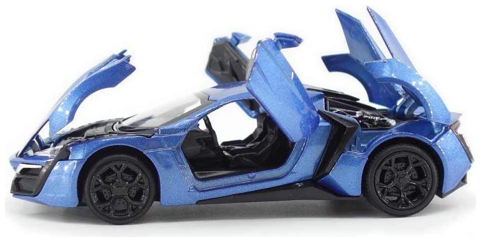 

KTRS Hyperspoort Die-Cast 4 Wheel Drive Metal Car Pull Back with 4 Openable Doors Engine Cover Tail with Front and Rear Light Music