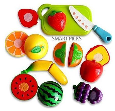 

Ktrs Realistic Sliceable Fruits Vegetables Cutting Play Set Can Be Cut in 2 Parts