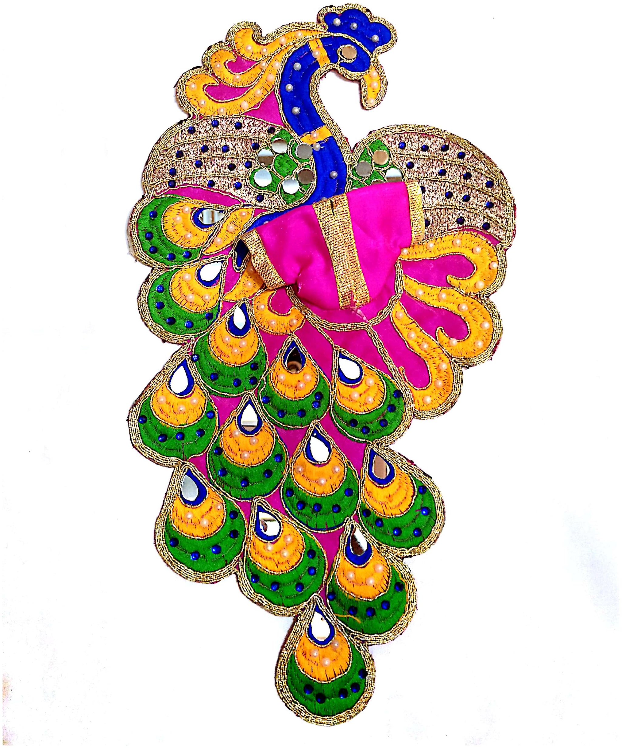 

Laddu gopal Fancy Dress 3 4 No size Dress (special Peacock Design)