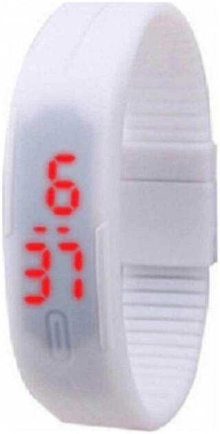 Led Band Single White Watch