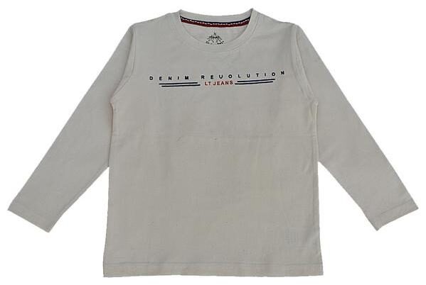 

Li l Tomatoes Boy Cotton Printed T-shirt - Cream