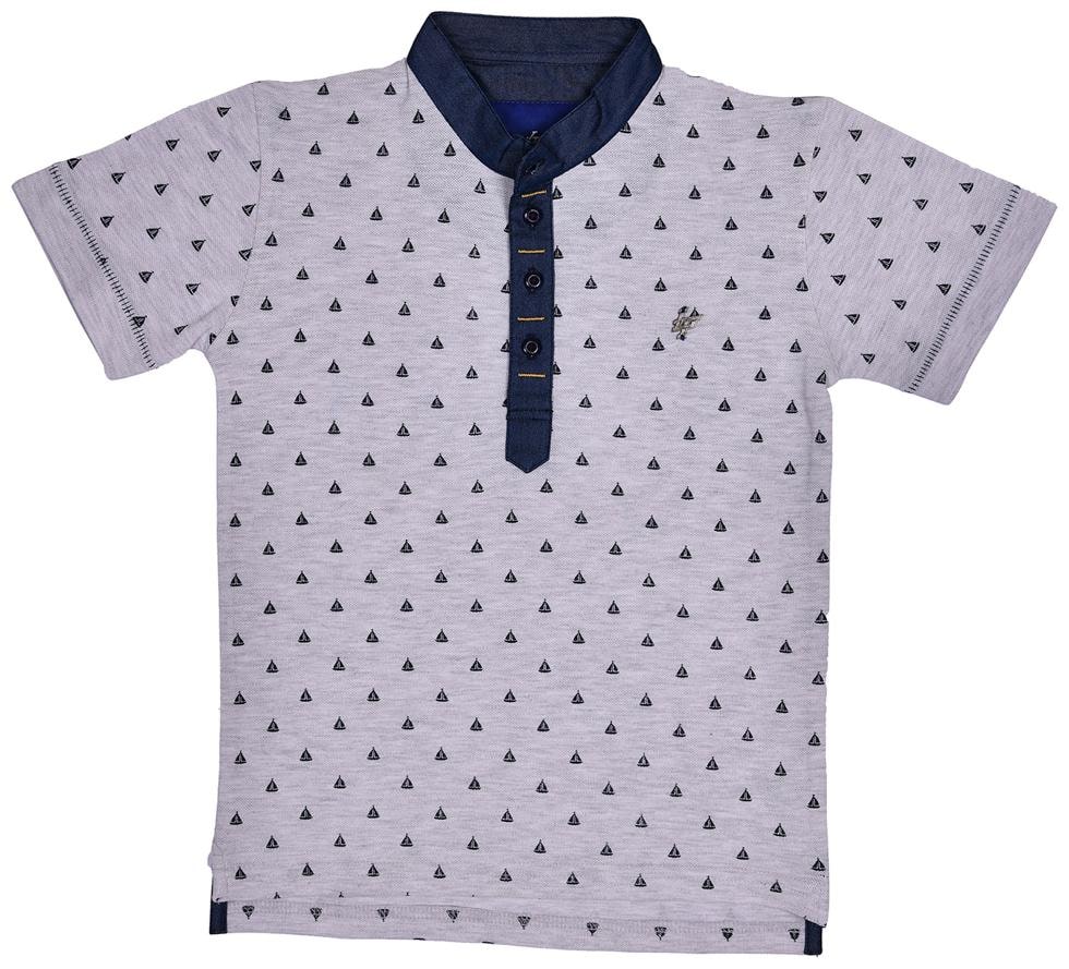 

Li l Tomatoes Boy Cotton Printed T-shirt - Grey