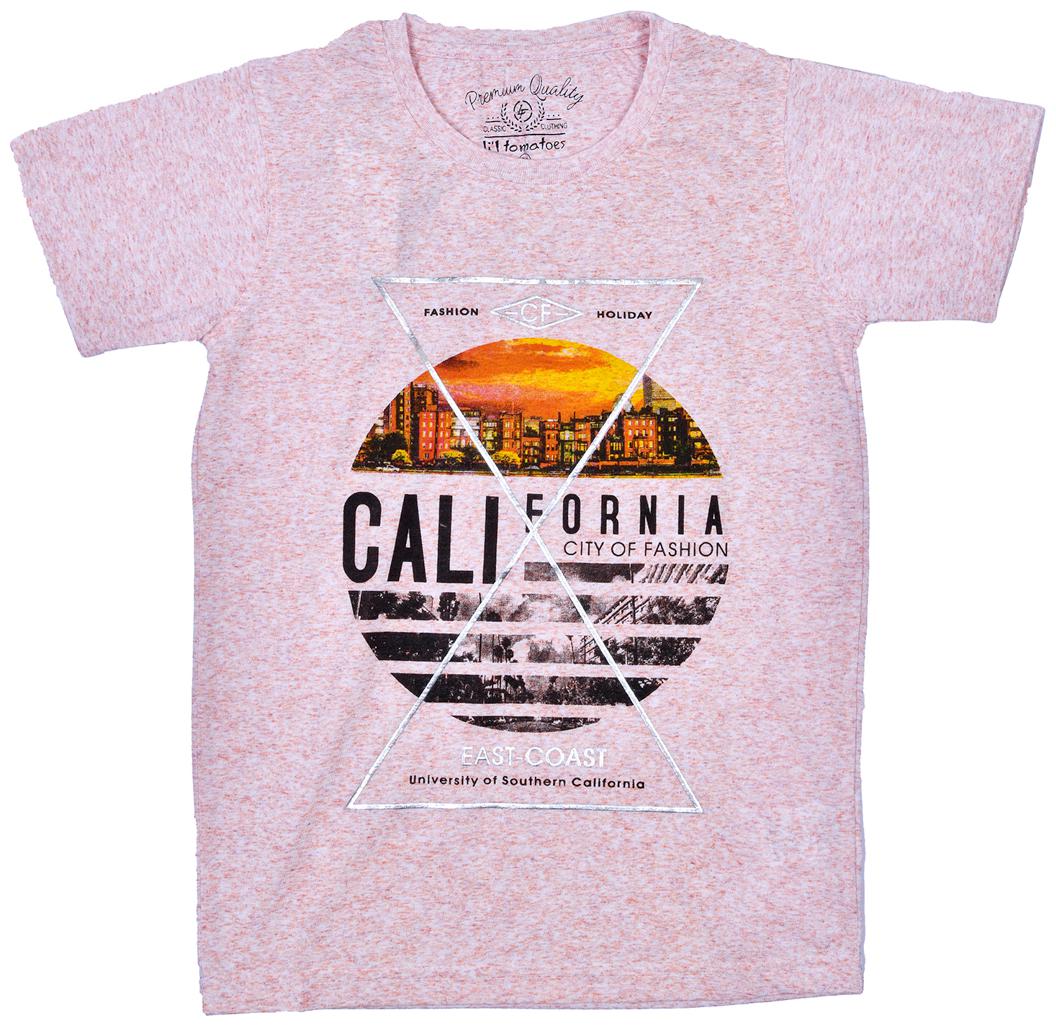 

Li l Tomatoes Boy Cotton Printed T-shirt - Pink