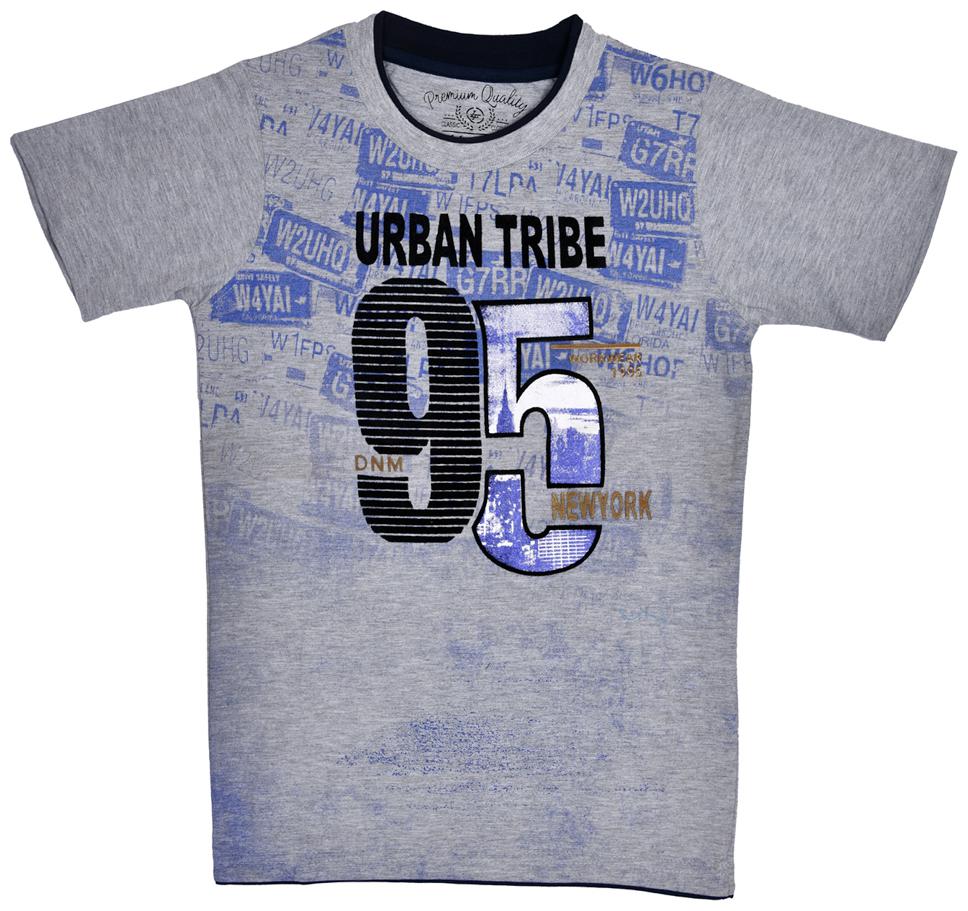 

Li l Tomatoes Boy Cotton Printed T-shirt - Grey