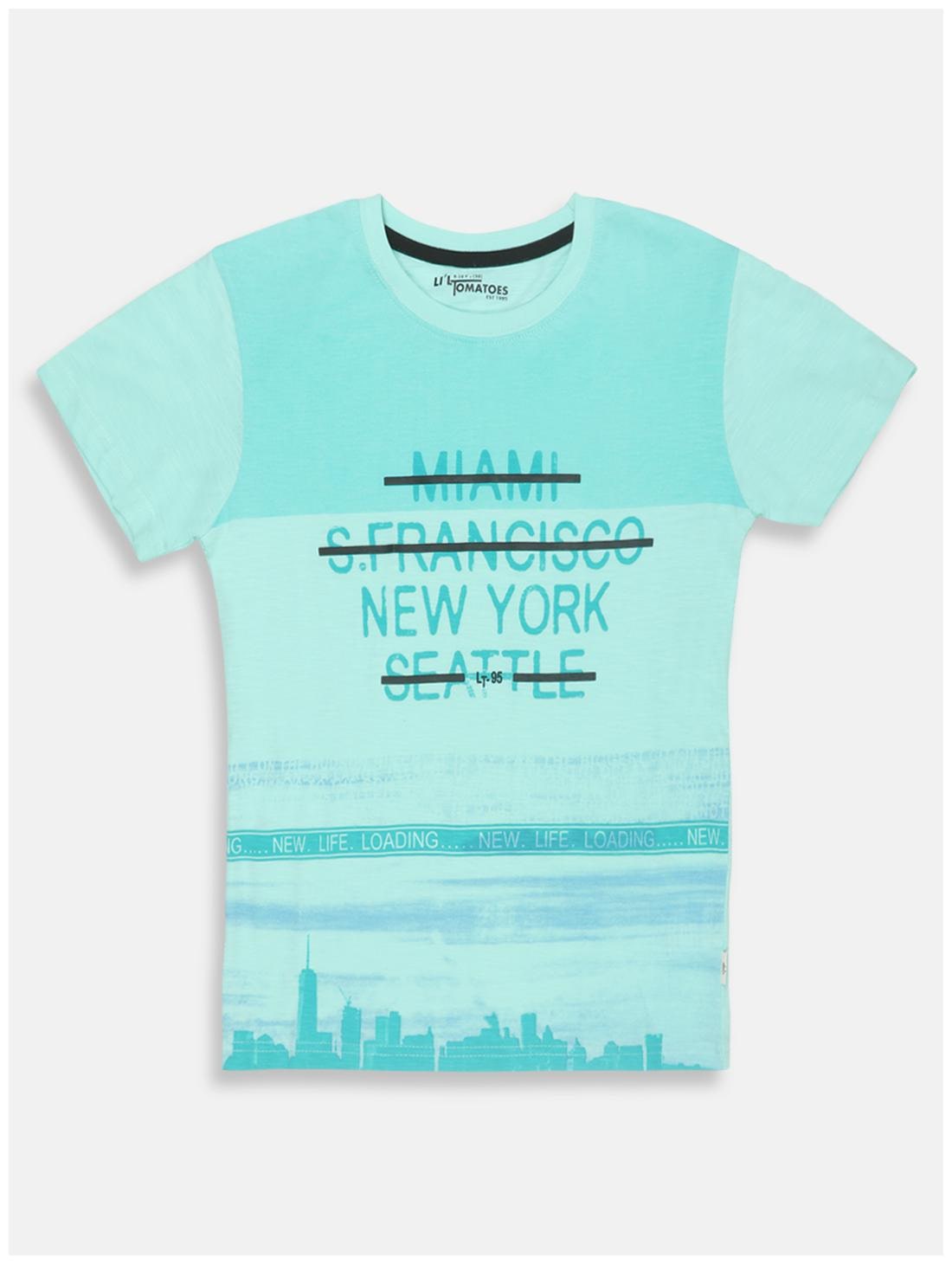 

Li l Tomatoes Boy Cotton Printed T-shirt - Green