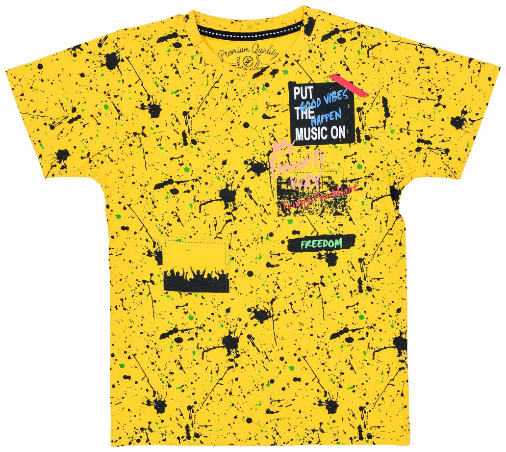 

Li l Tomatoes Boy Cotton Printed T-shirt - Yellow