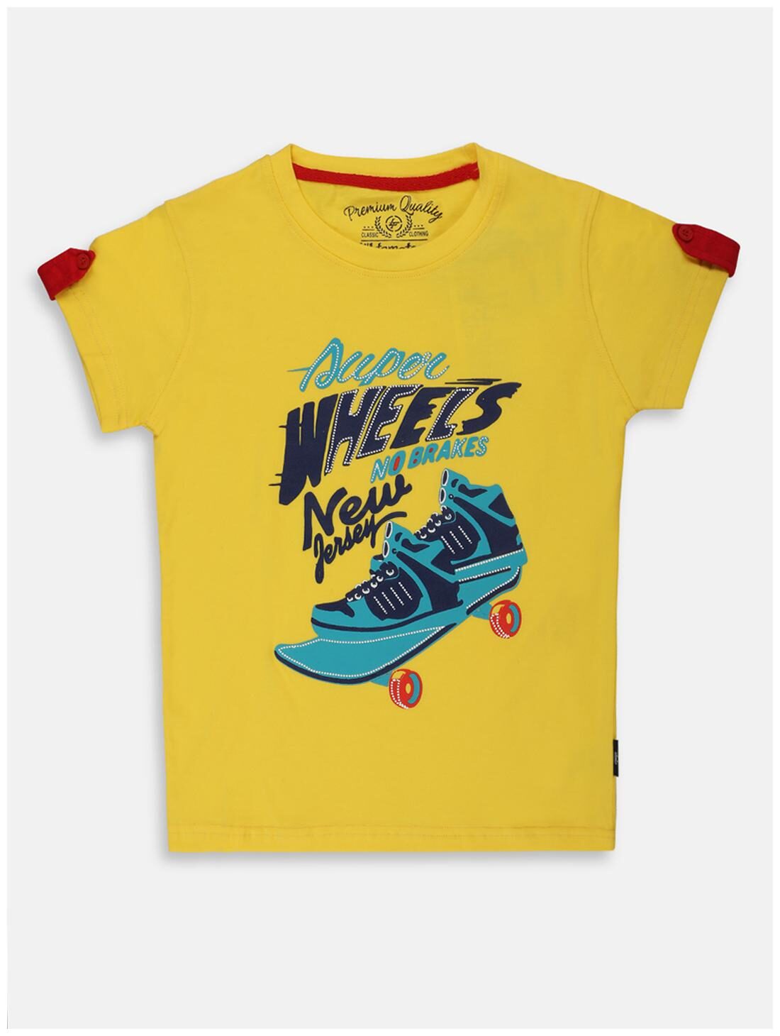 

Li l Tomatoes Cotton Printed T shirt for Baby Boy - Yellow