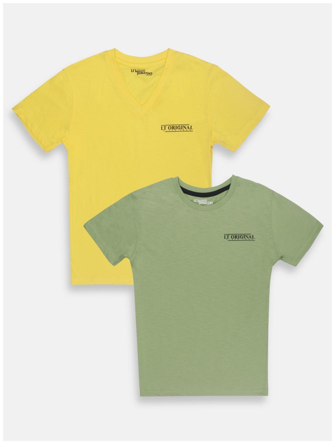 

Li l Tomatoes Boy Cotton Solid T-shirt - Green