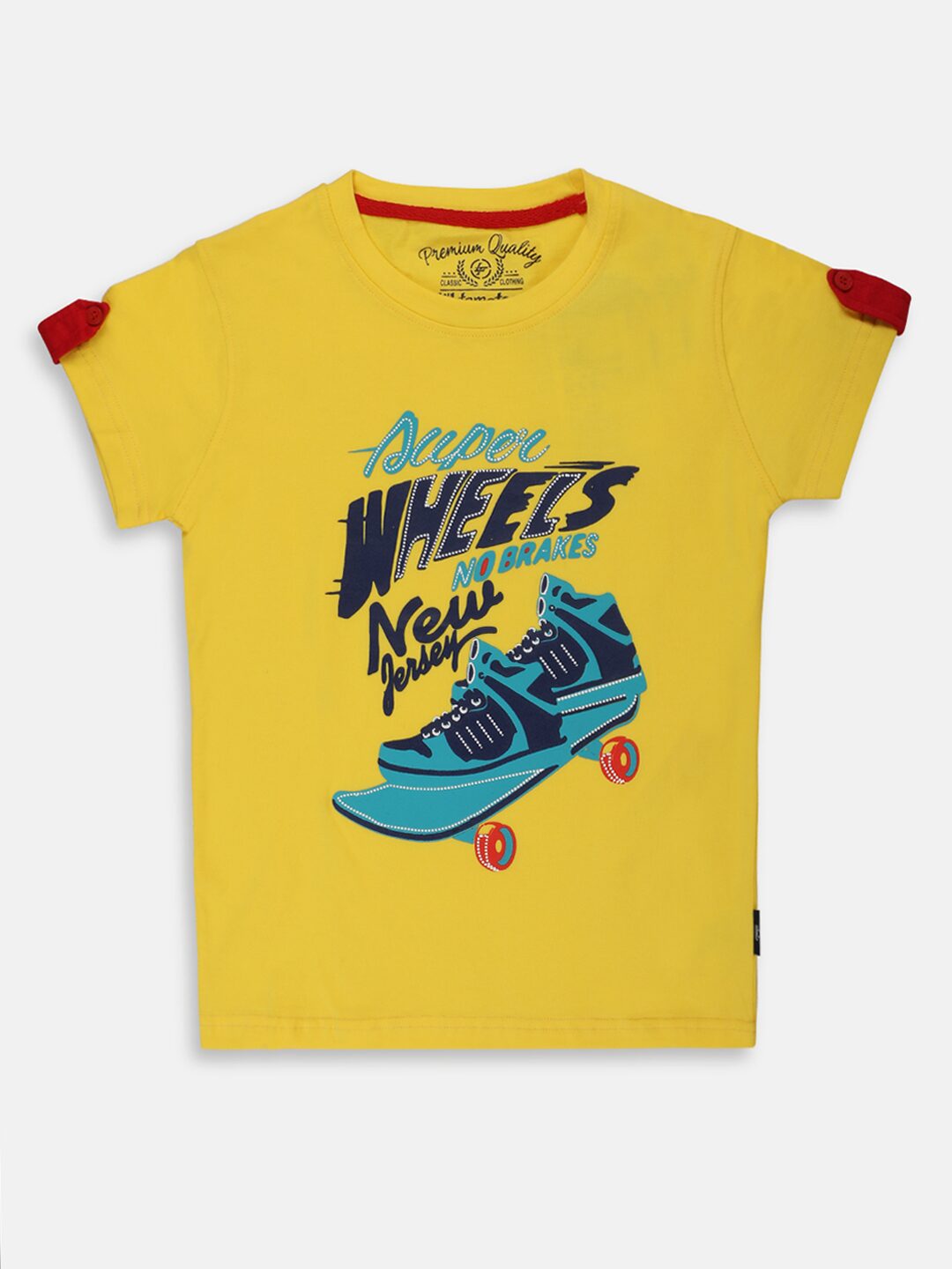 

Li l Tomatoes Cotton Printed T shirt for Baby Boy - Yellow