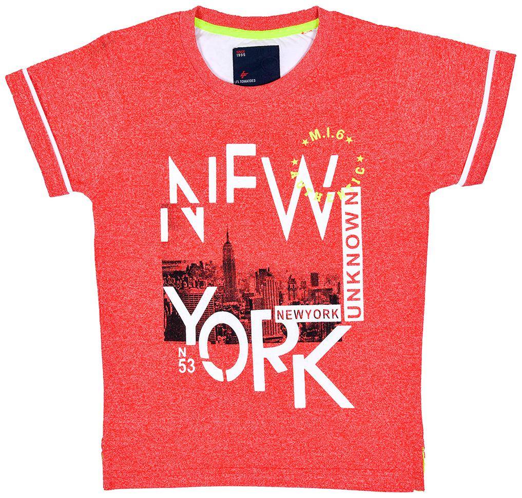 

Li l Tomatoes Boy Cotton Printed T-shirt - Orange