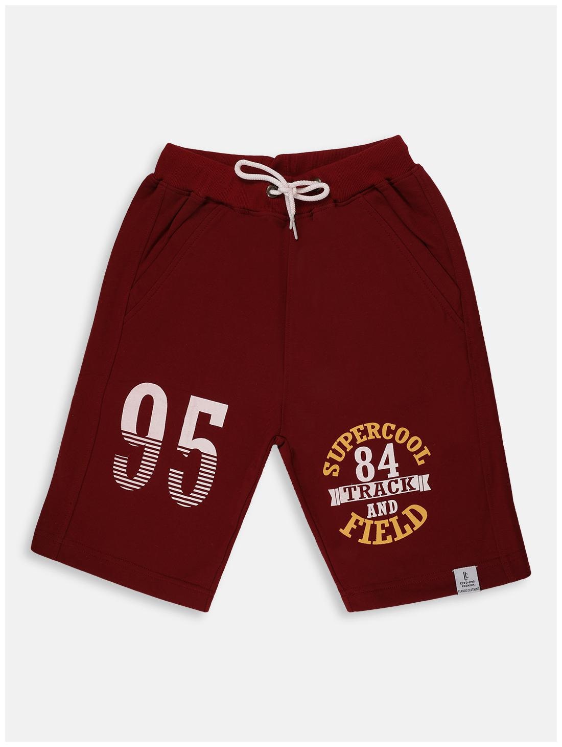 

Li l Tomatoes Boys Bermuda With FREE 3-Ply Face Mask Maroon 9-10 Yrs