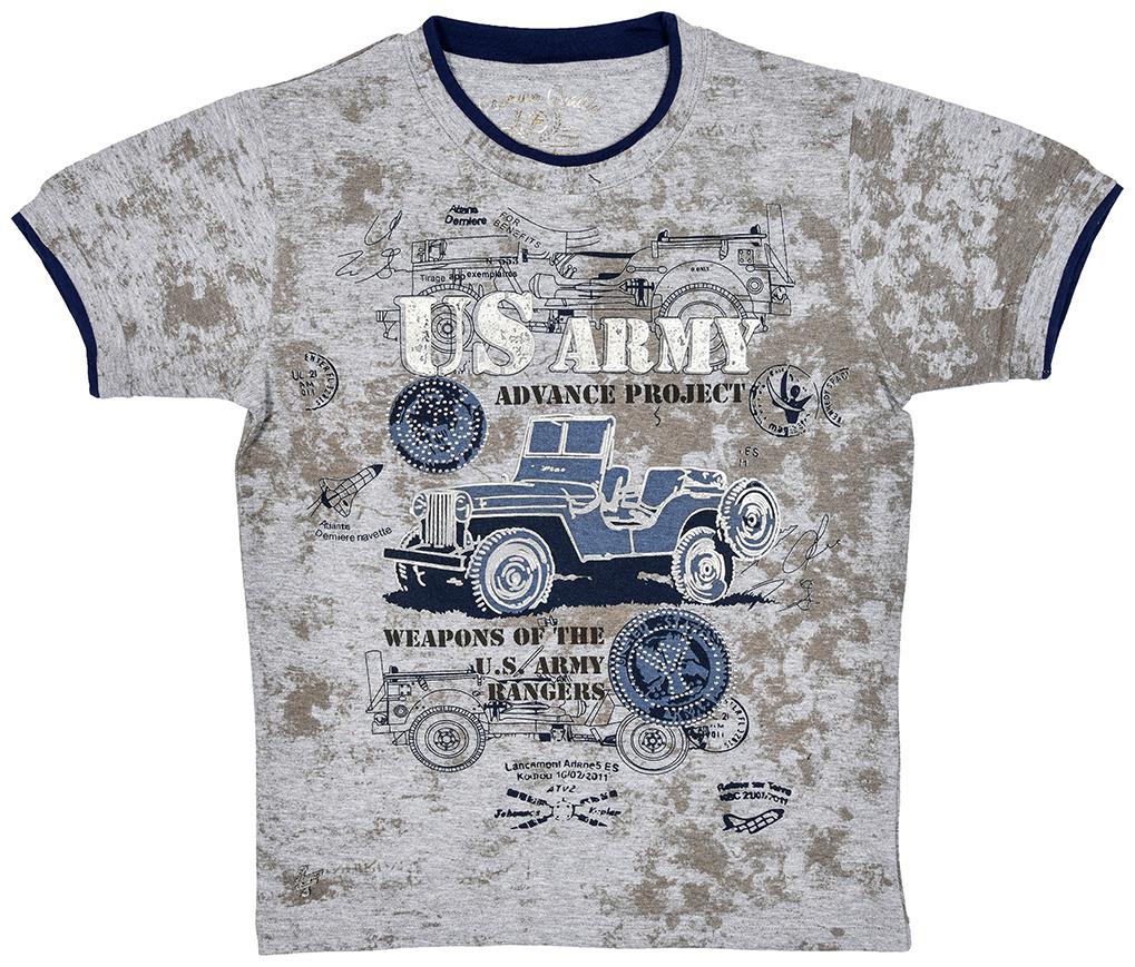 

Li l Tomatoes Boy Cotton Printed T-shirt - Grey