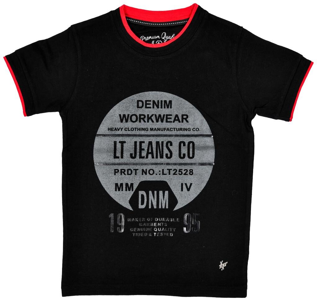 

Li l Tomatoes Boy Cotton Printed T-shirt - Black