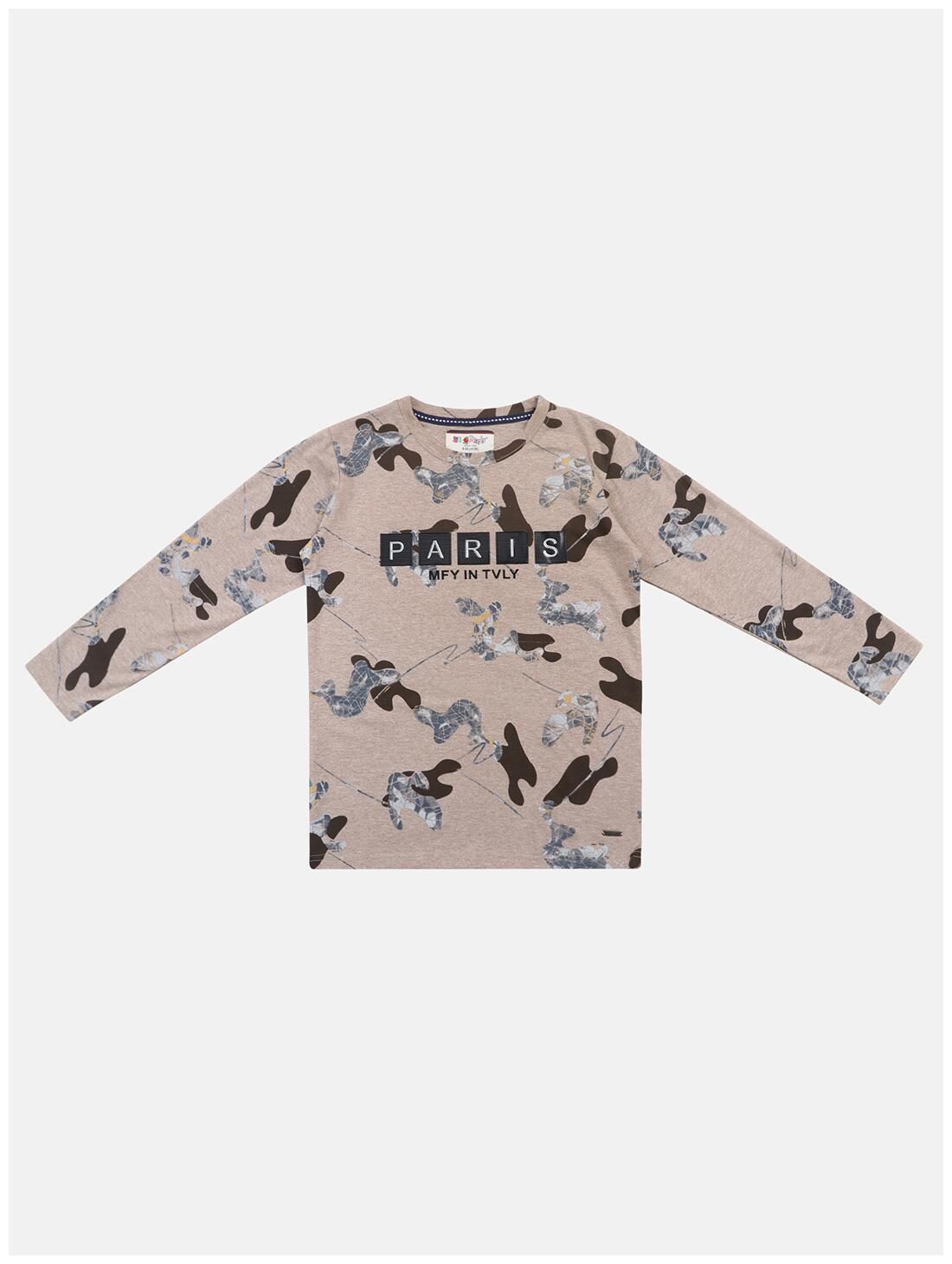 

Li l Tomatoes Boy Cotton Printed T-shirt - Beige