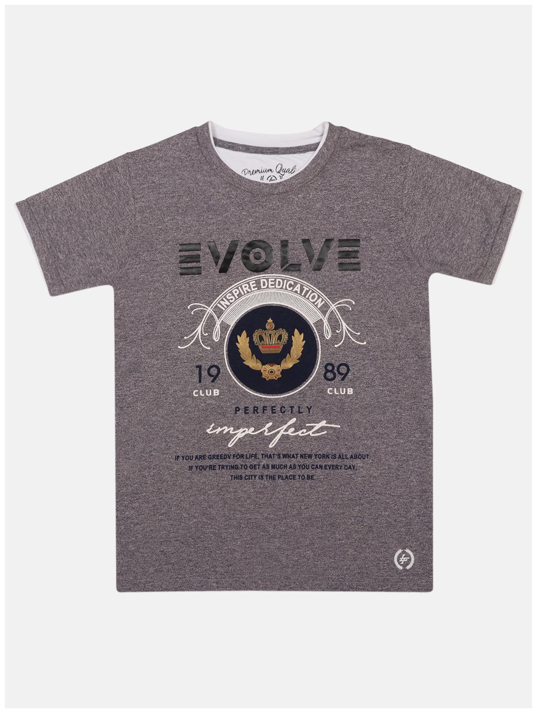 

Li l Tomatoes Boy Cotton Printed T-shirt - Grey
