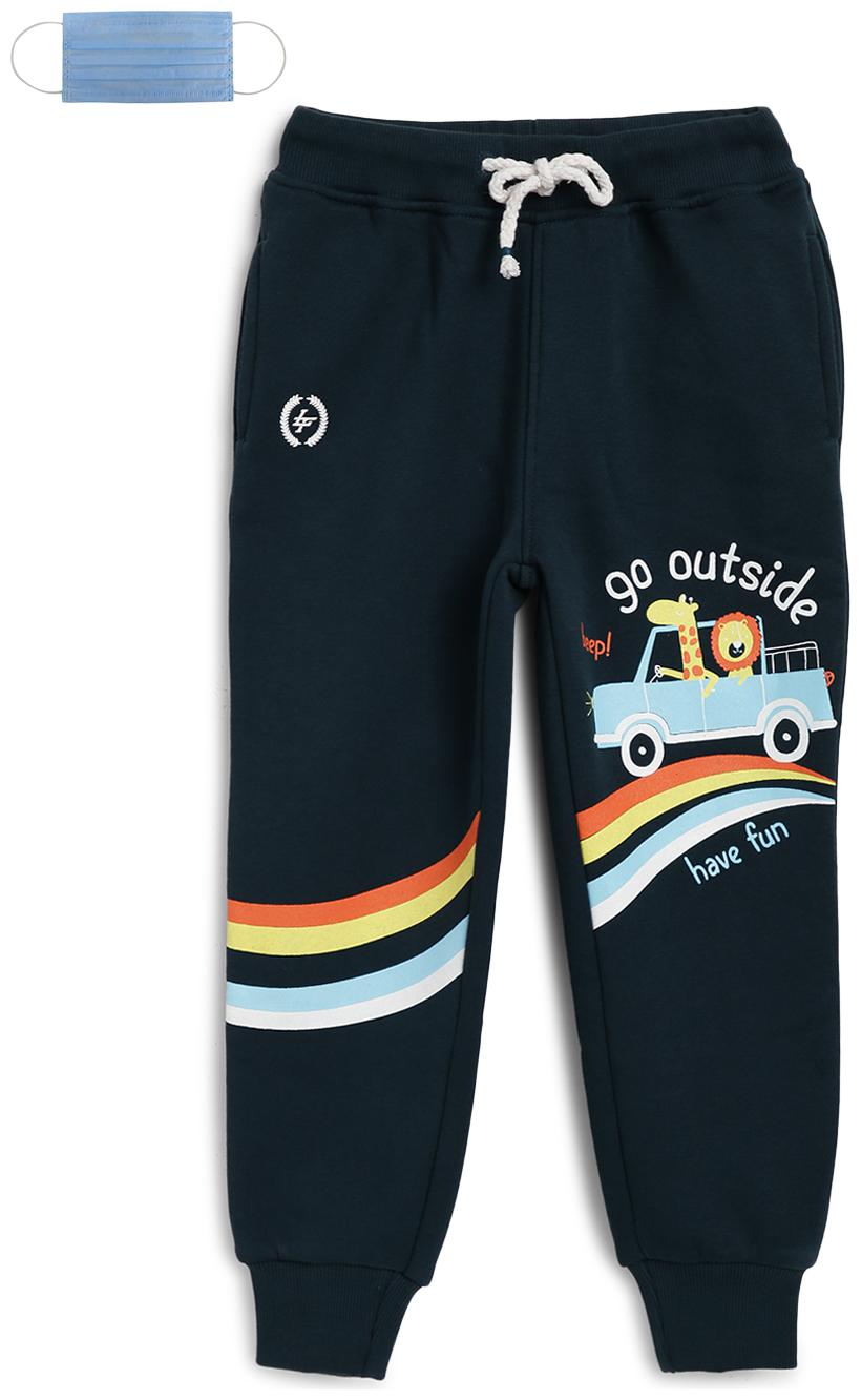 

Li l Tomatoes Cotton Printed Green Color Joggers with Free 3-Ply Face Mask