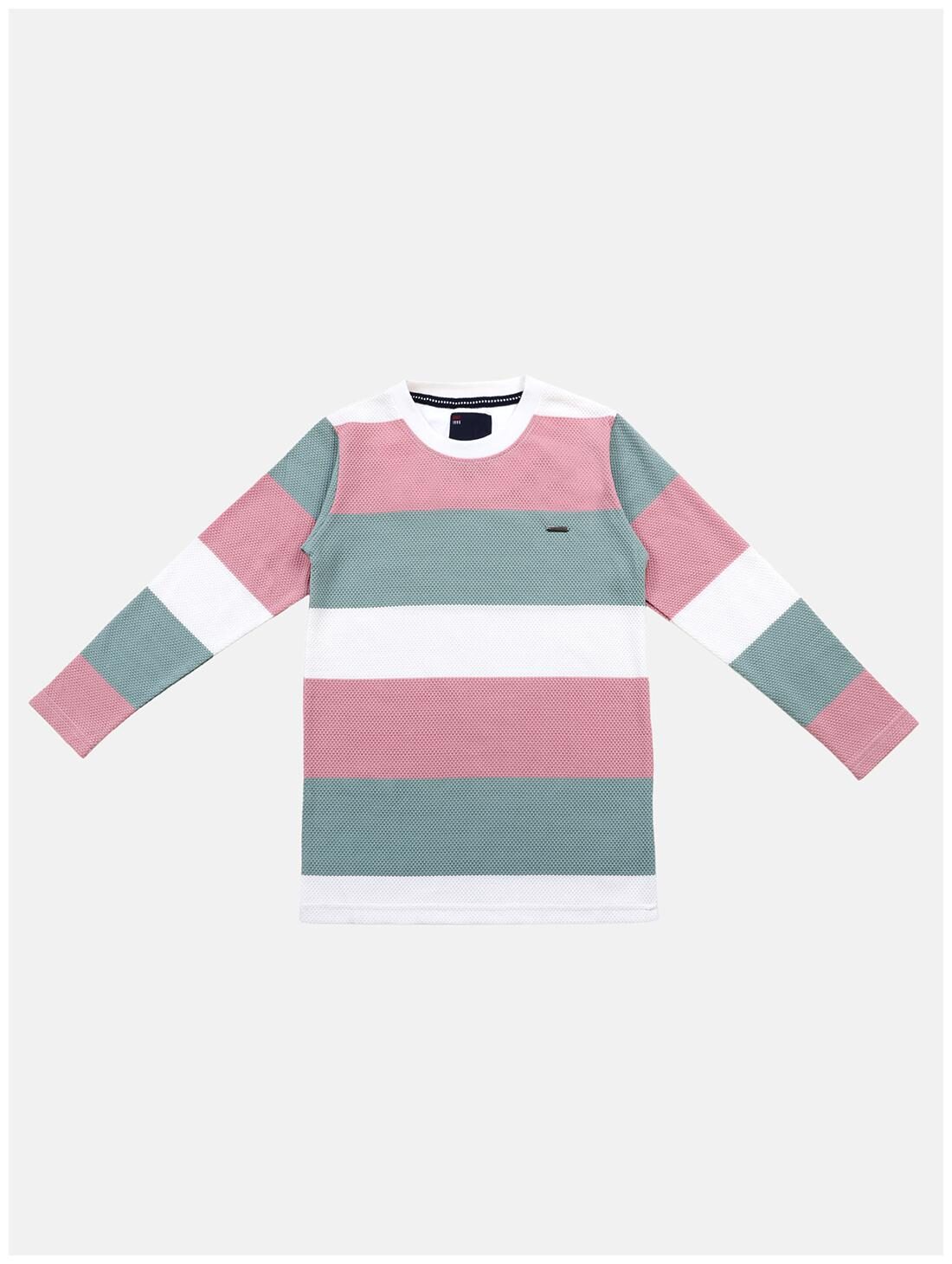 

Li l Tomatoes Cotton Striped T shirt for Baby Boy - Multi