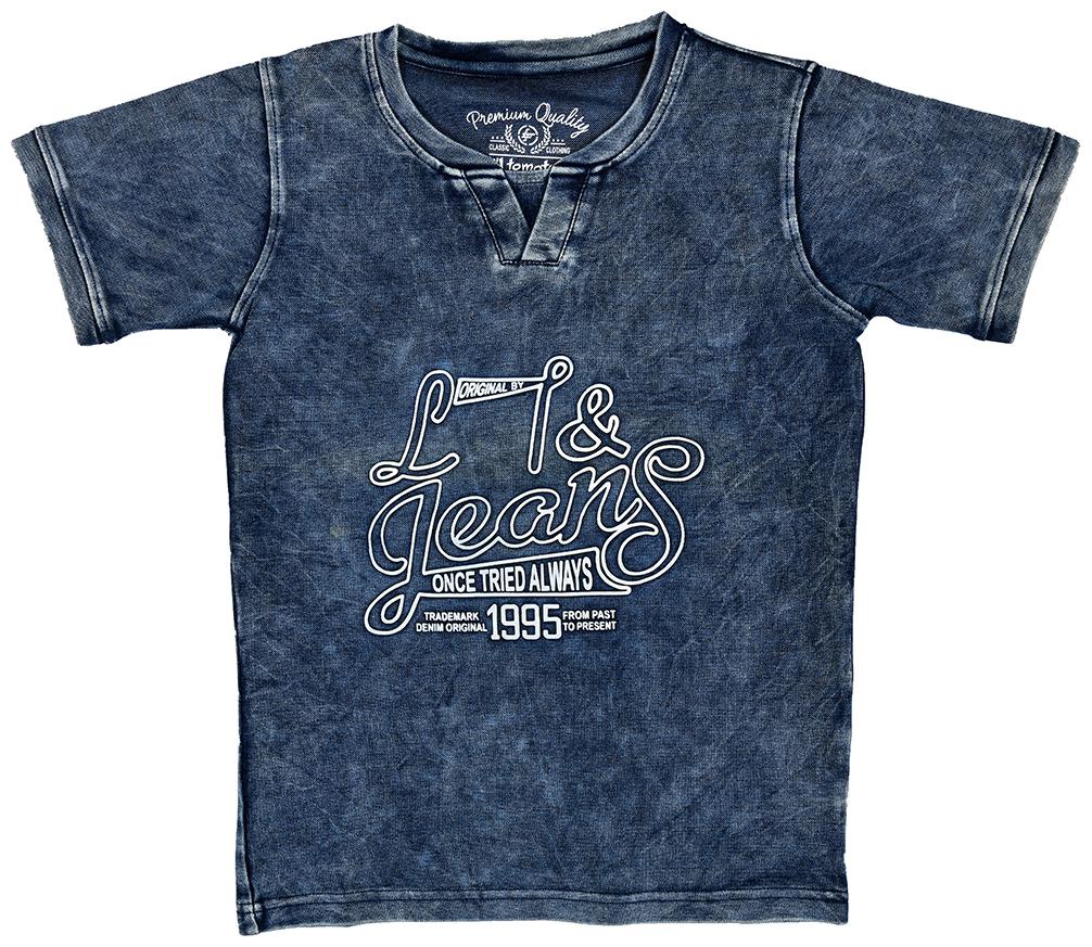 

Li l Tomatoes Boy Cotton Printed T-shirt - Blue