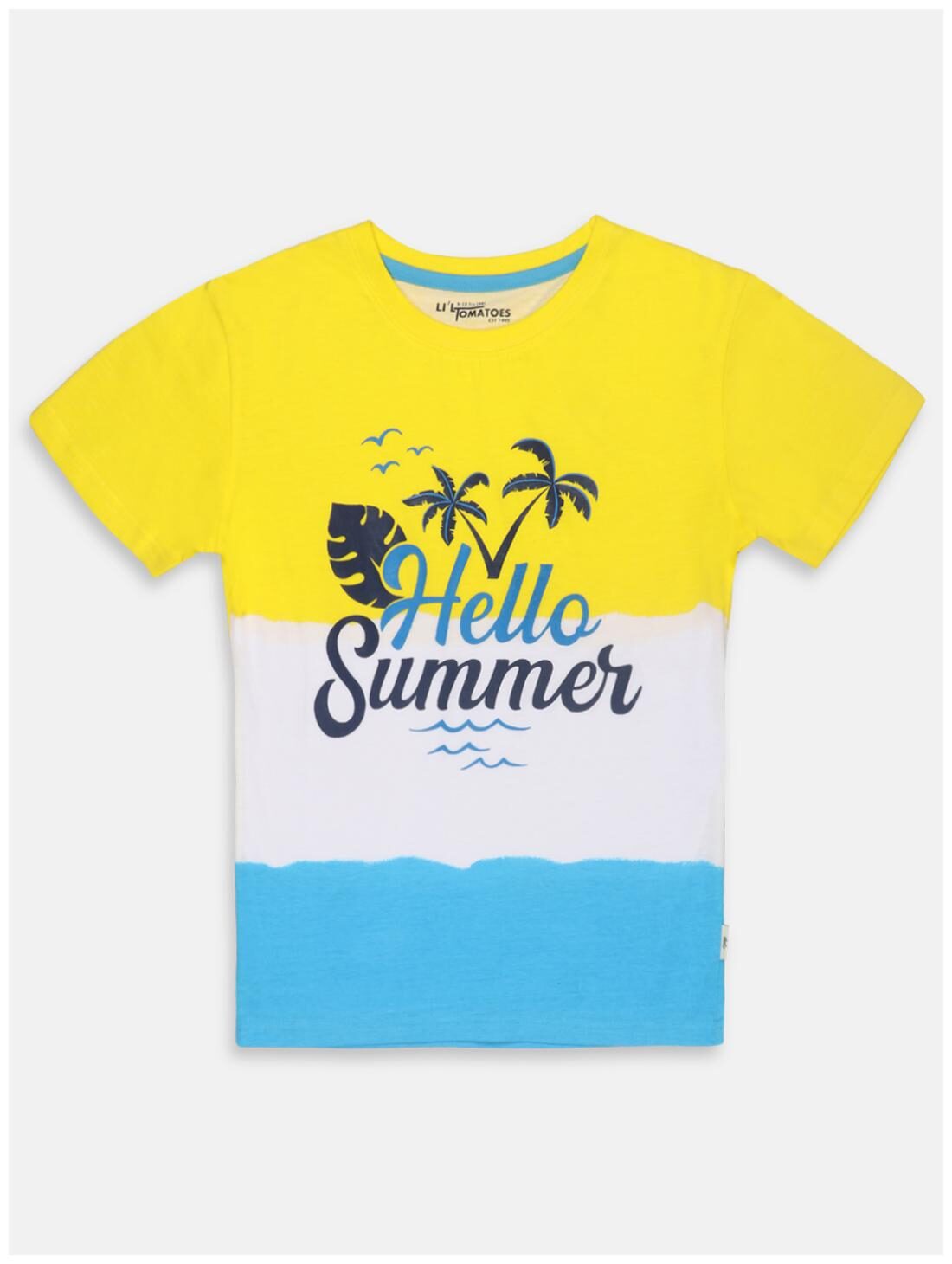 

Li l Tomatoes Cotton Printed T shirt for Baby Boy - Yellow