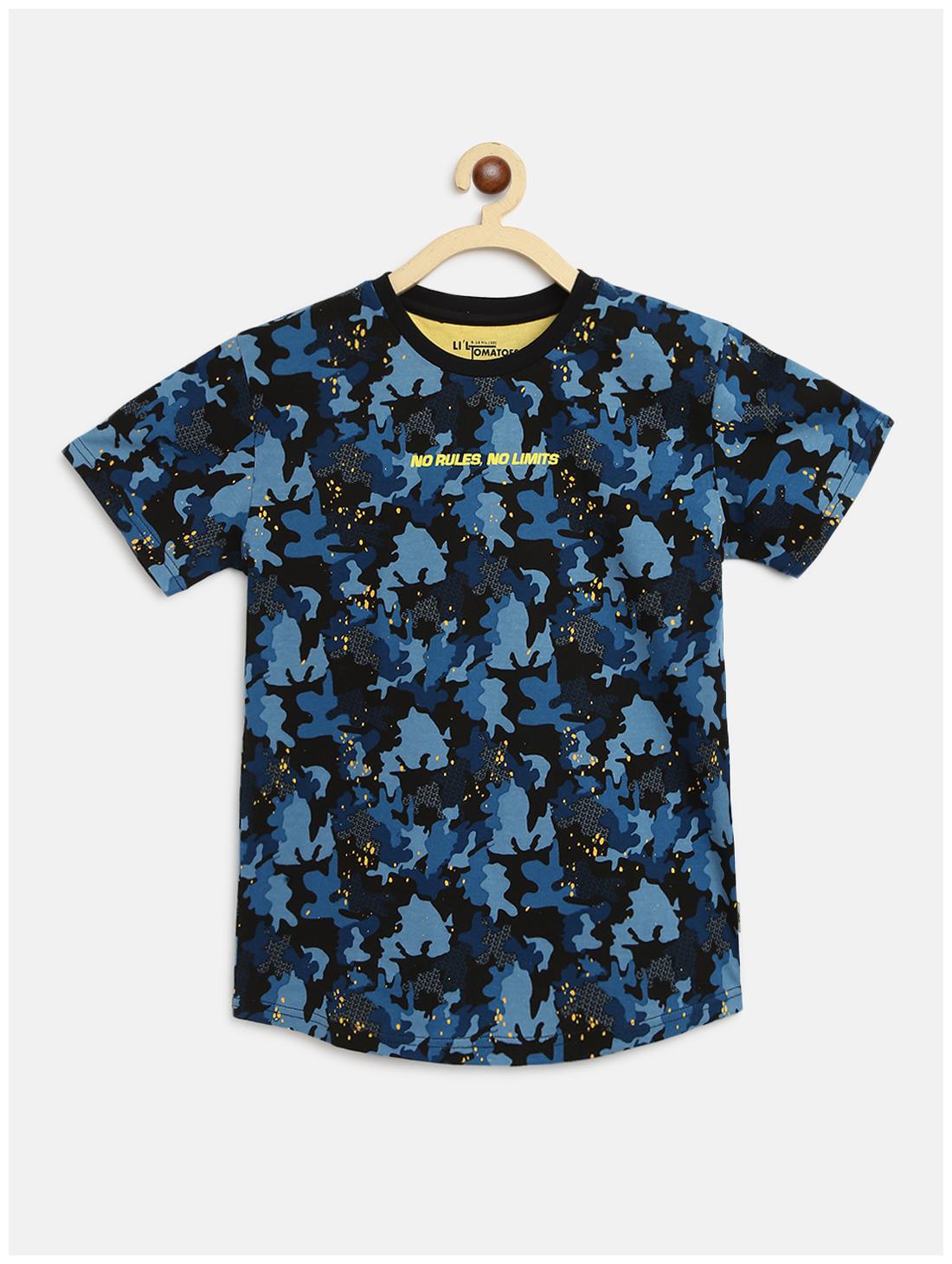 

Li l Tomatoes Boy Cotton Printed T-shirt - Blue