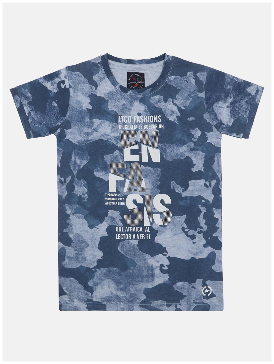 

Li l Tomatoes Boy Cotton Printed T-shirt - Blue