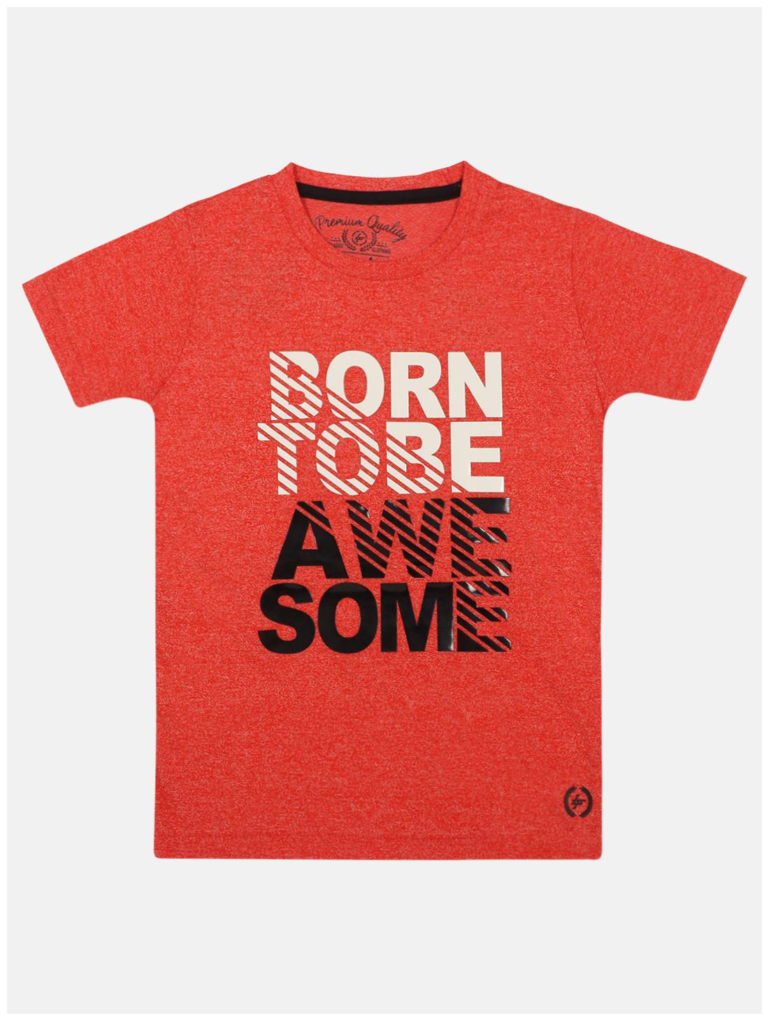 

Li l Tomatoes Boy Cotton Printed T-shirt - Orange