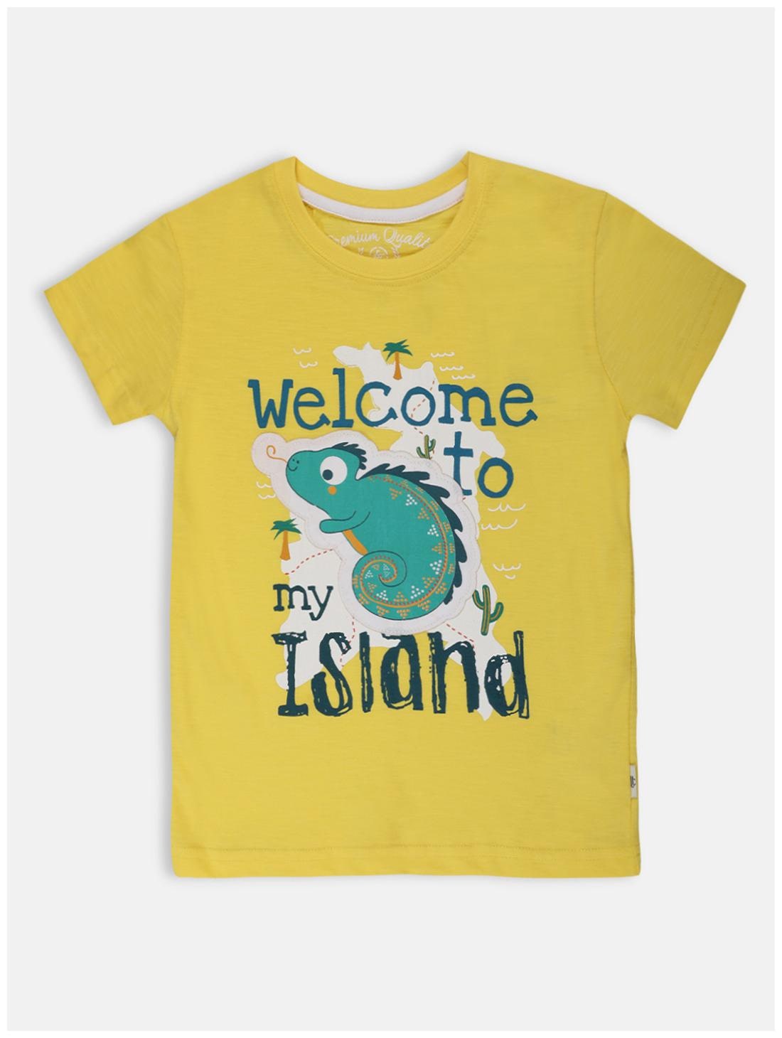 

Li l Tomatoes Boy Cotton Printed T-shirt - Yellow