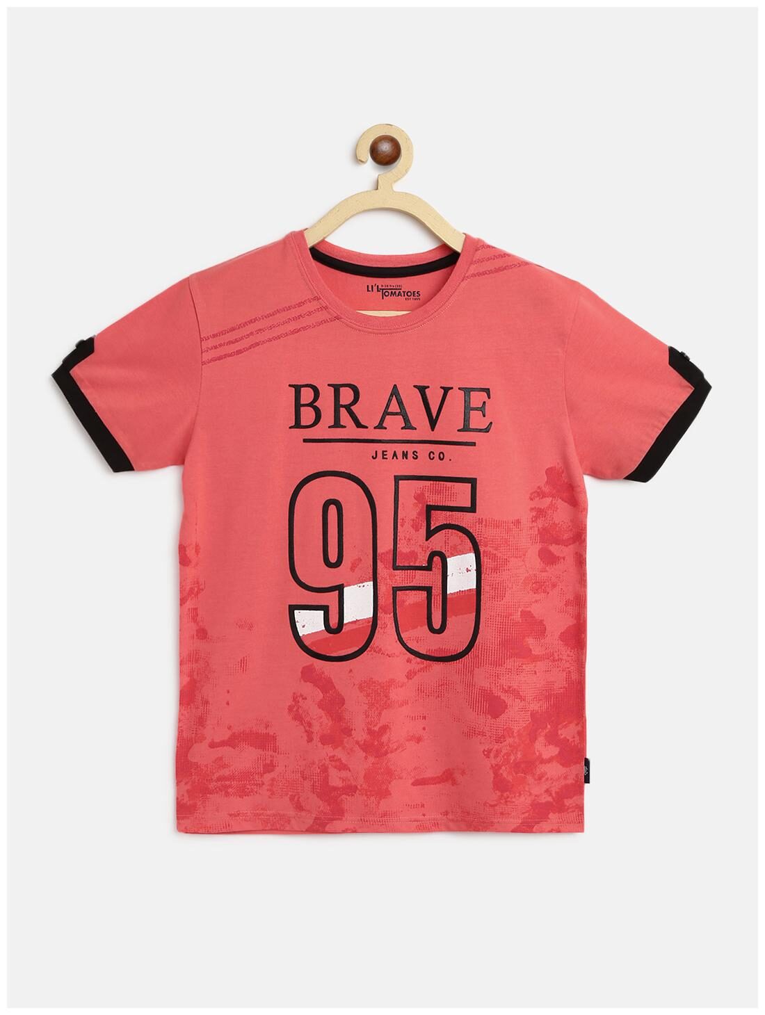 

Li l Tomatoes Boy Cotton Printed T-shirt - Orange