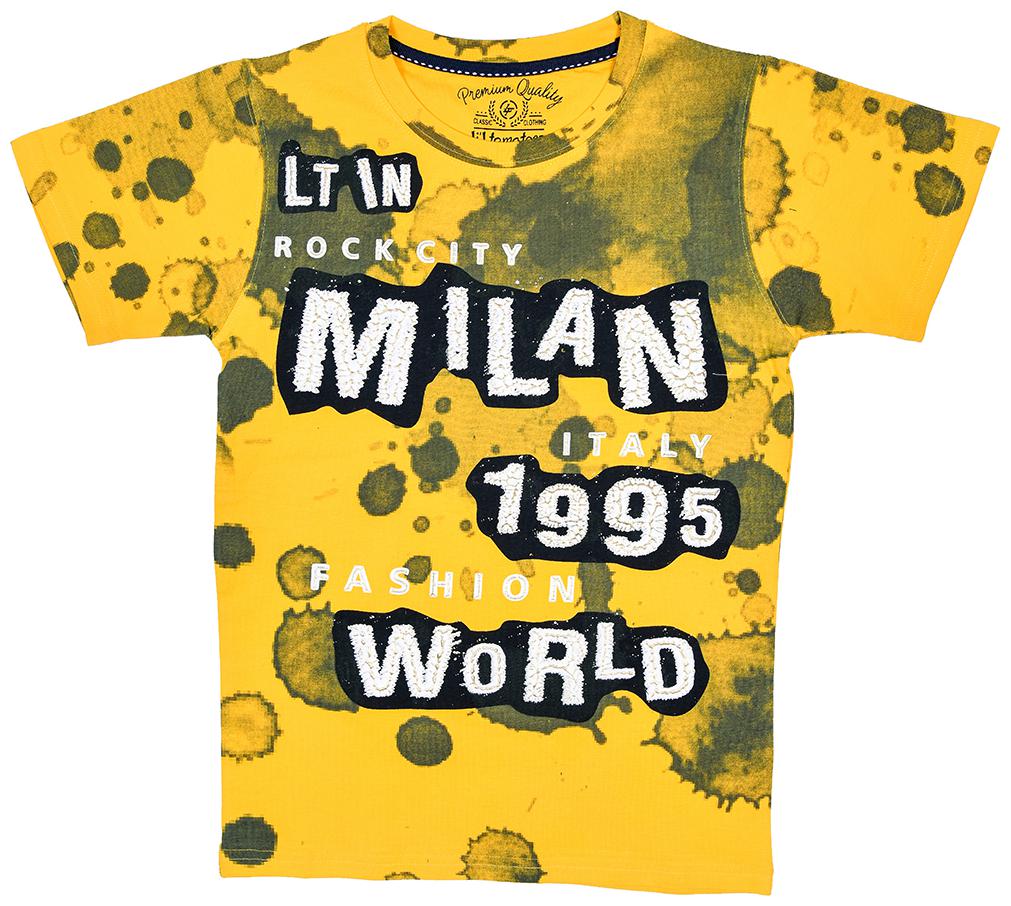 

Li l Tomatoes Boy Cotton Printed T-shirt - Yellow