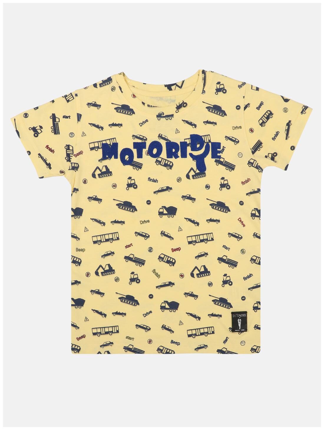 

Li l Tomatoes Boy Cotton Printed T-shirt - Yellow