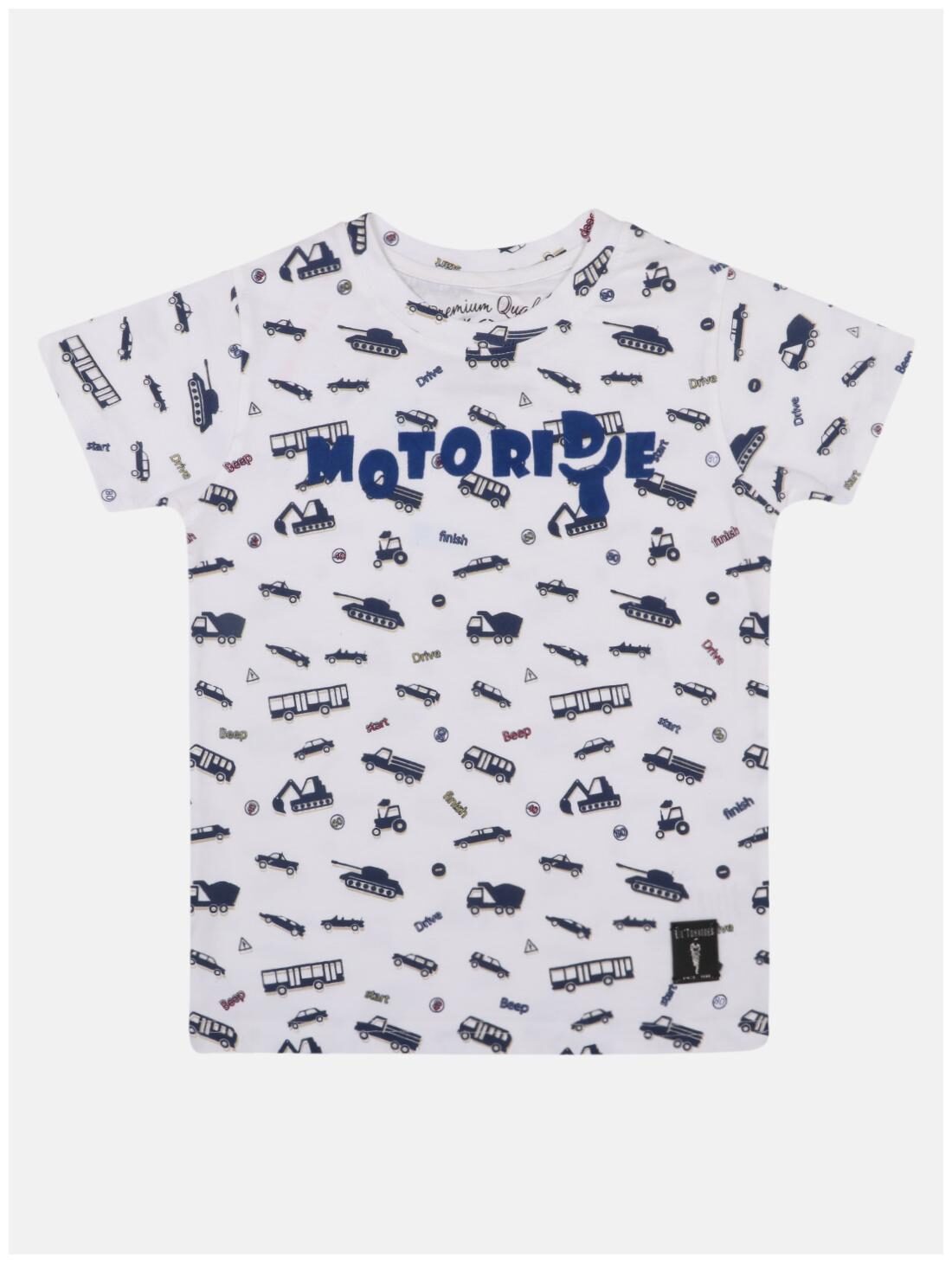 

Li l Tomatoes Boy Cotton Printed T-shirt - White