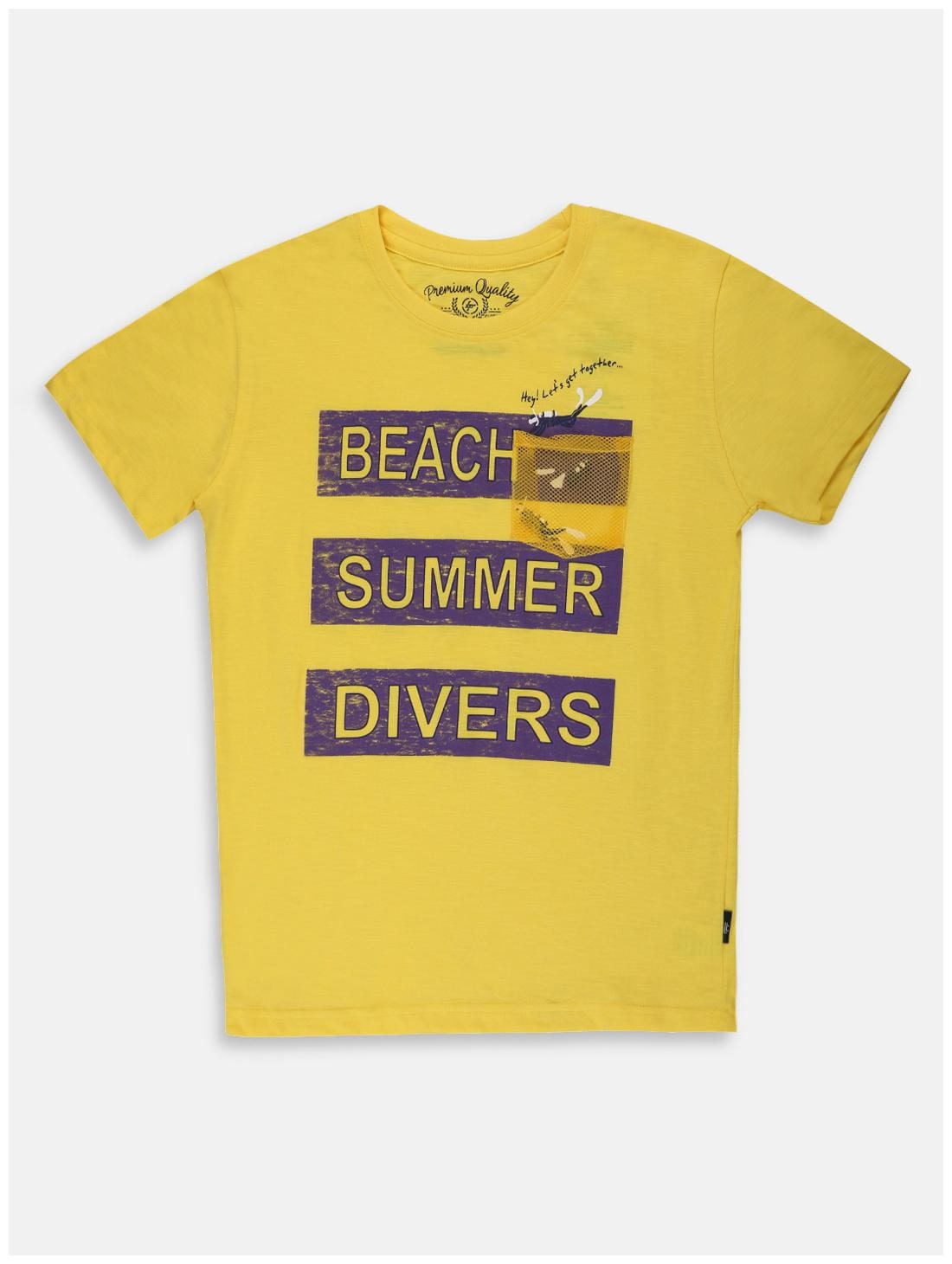 

Li l Tomatoes Boy Cotton Printed T-shirt - Yellow