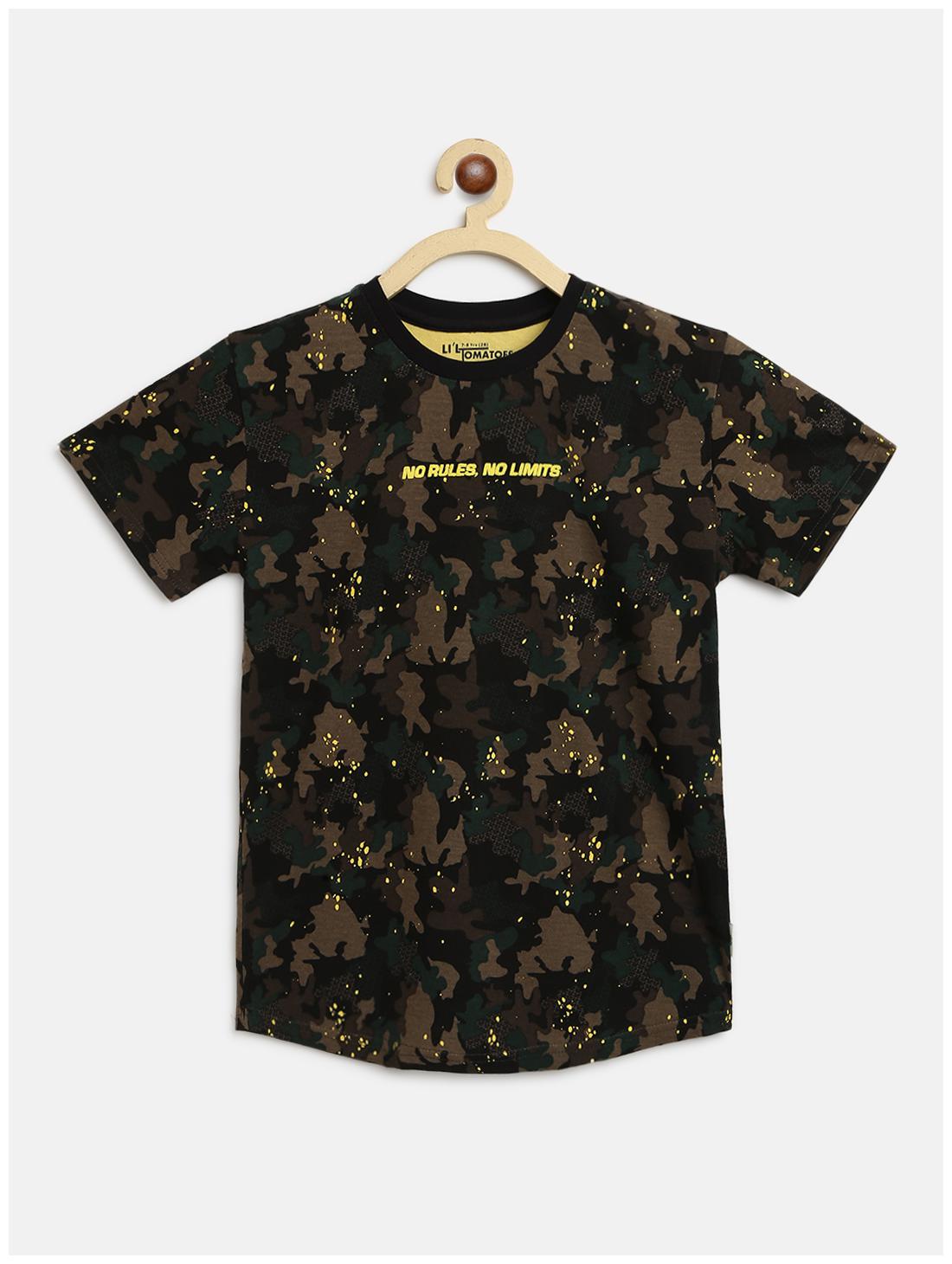 

Li l Tomatoes Boy Cotton Printed T-shirt - Green