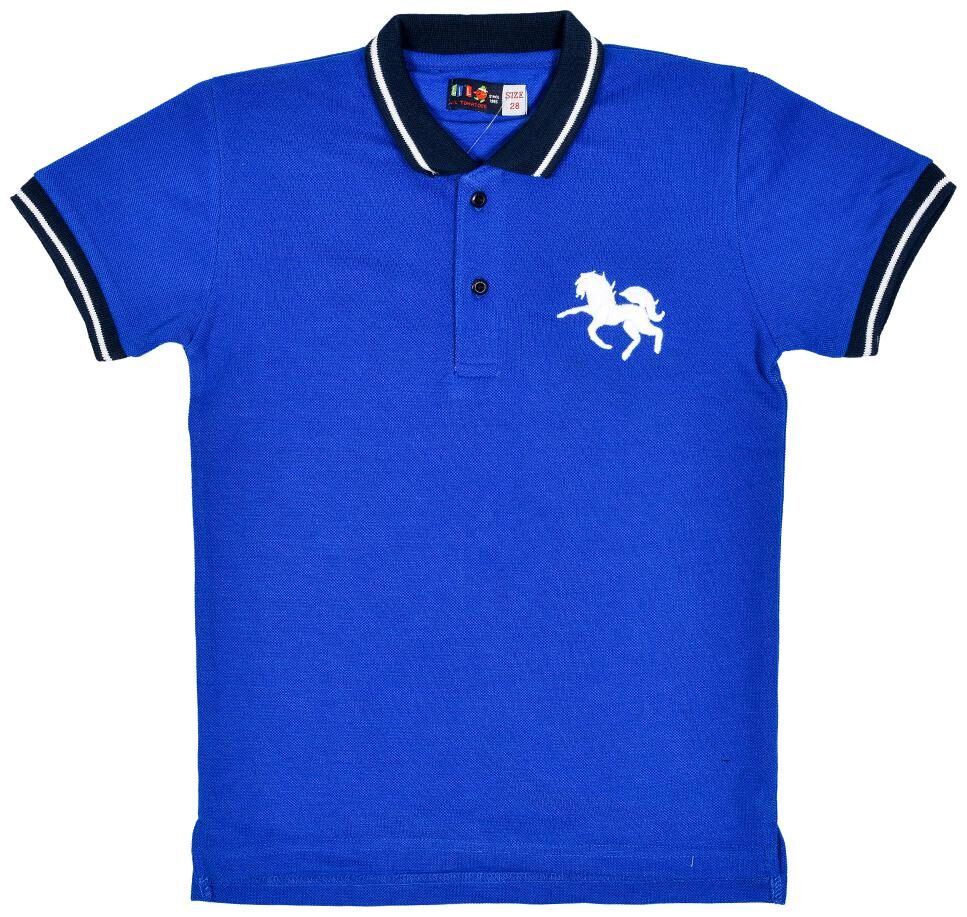 

Li l Tomatoes Boy Cotton Solid T-shirt - Blue