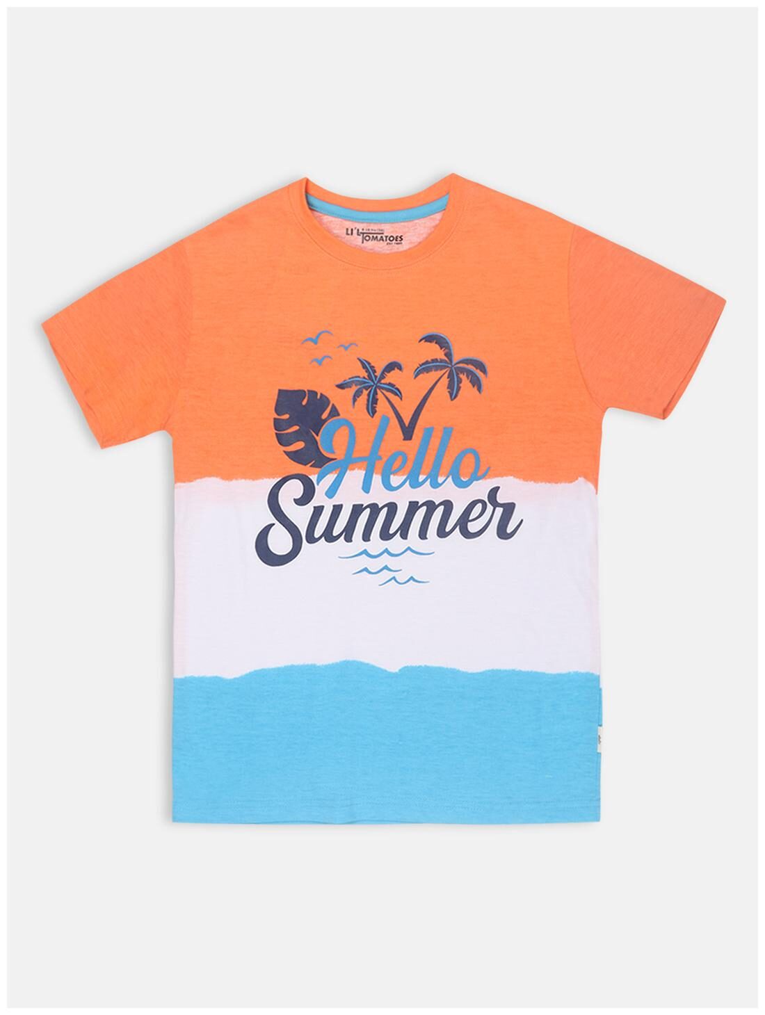 

Li l Tomatoes Boy Cotton Printed T-shirt - Orange