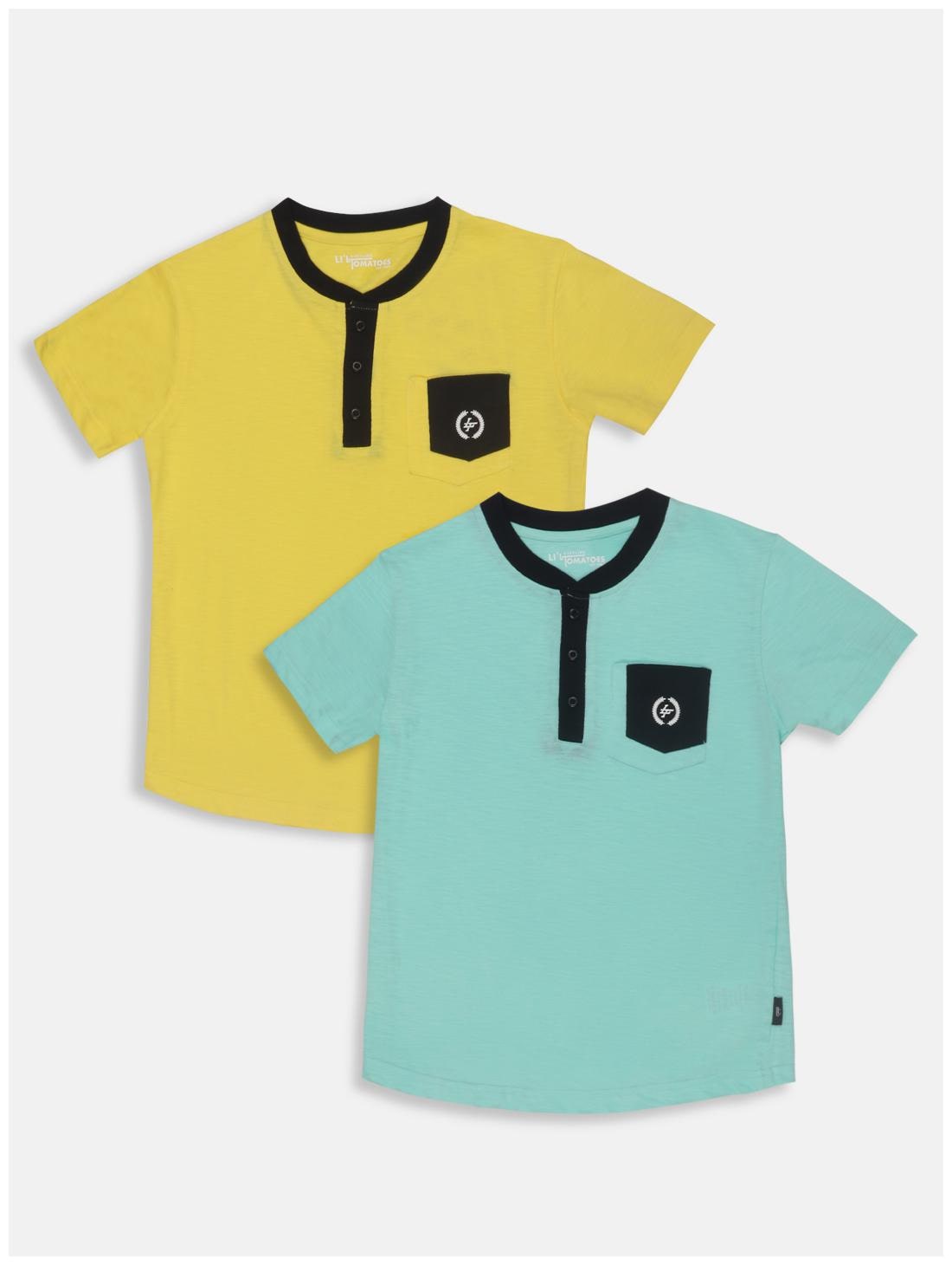 

Li l Tomatoes Boy Cotton Solid T-shirt - Yellow