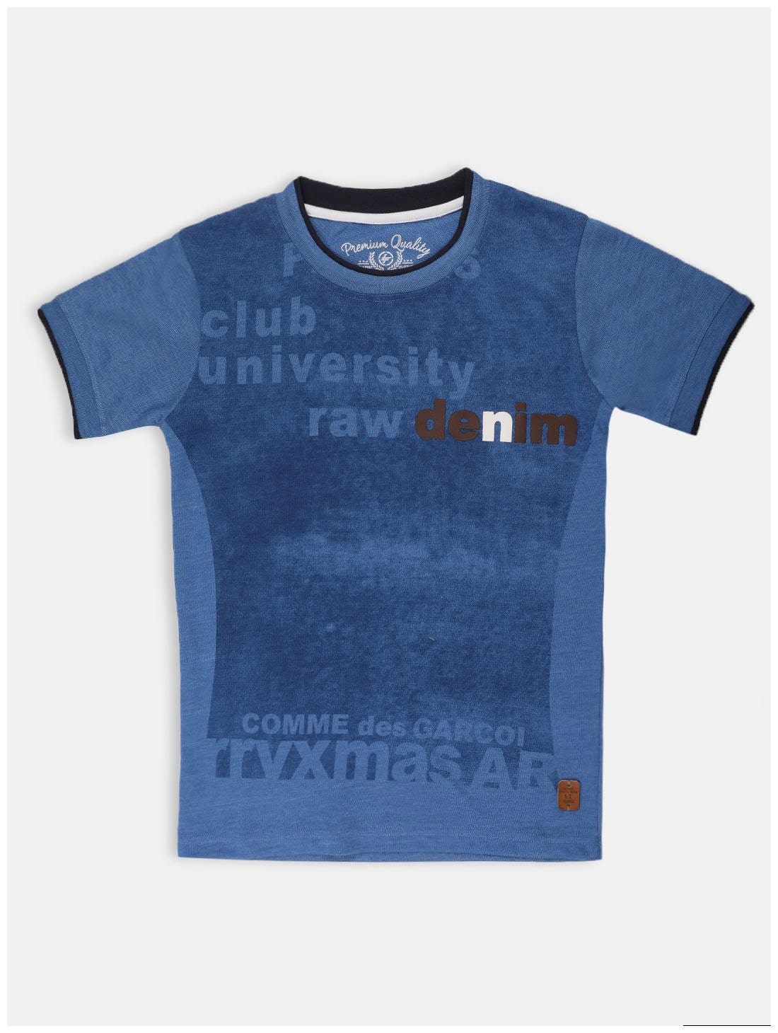 

Li l Tomatoes Boy Cotton Printed T-shirt - Blue