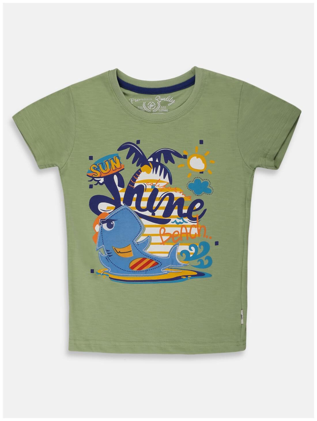 

Li l Tomatoes Cotton Printed T shirt for Baby Boy - Green
