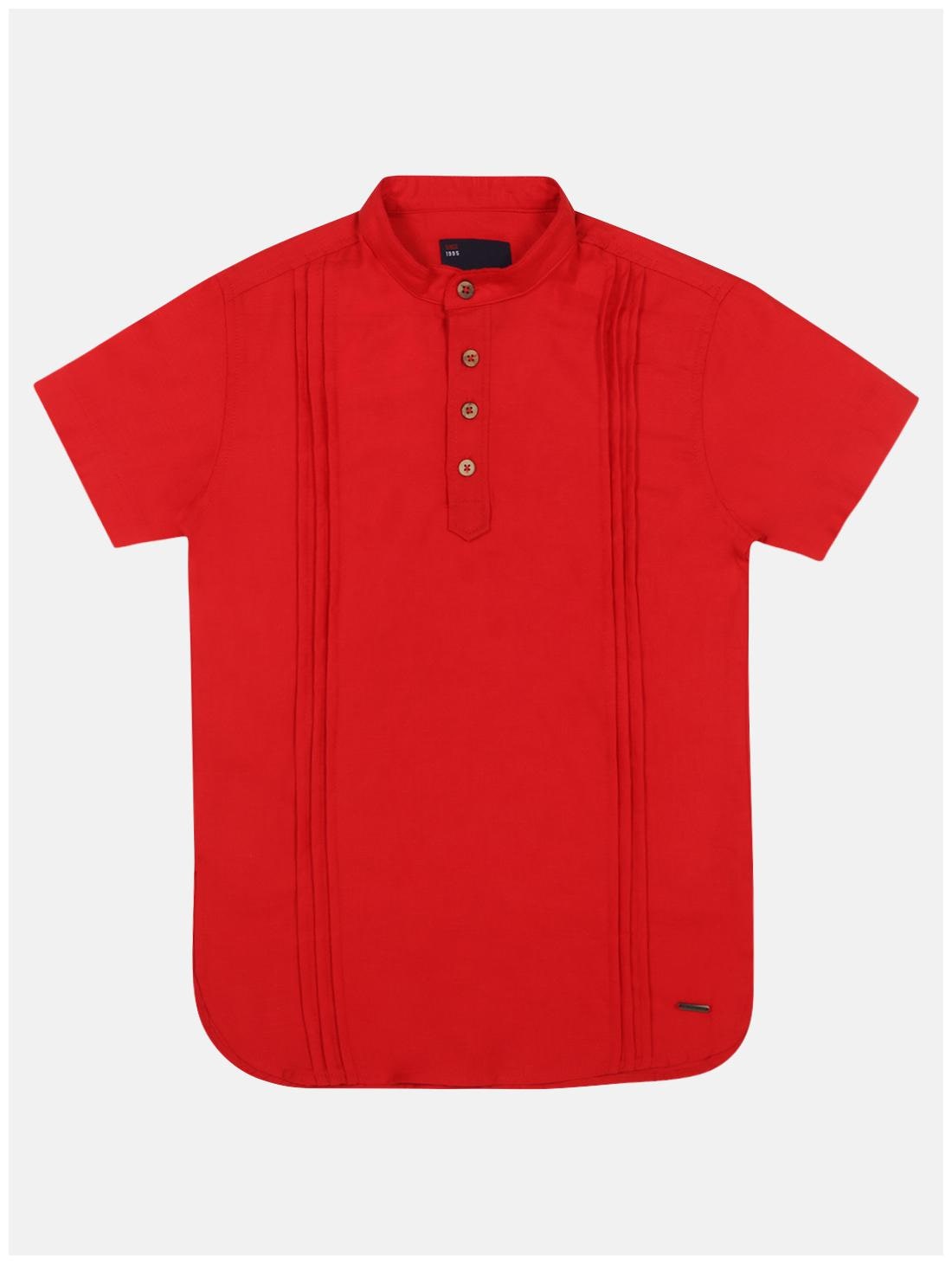 

Li l Tomatoes Boy Cotton Solid Kurta - Red