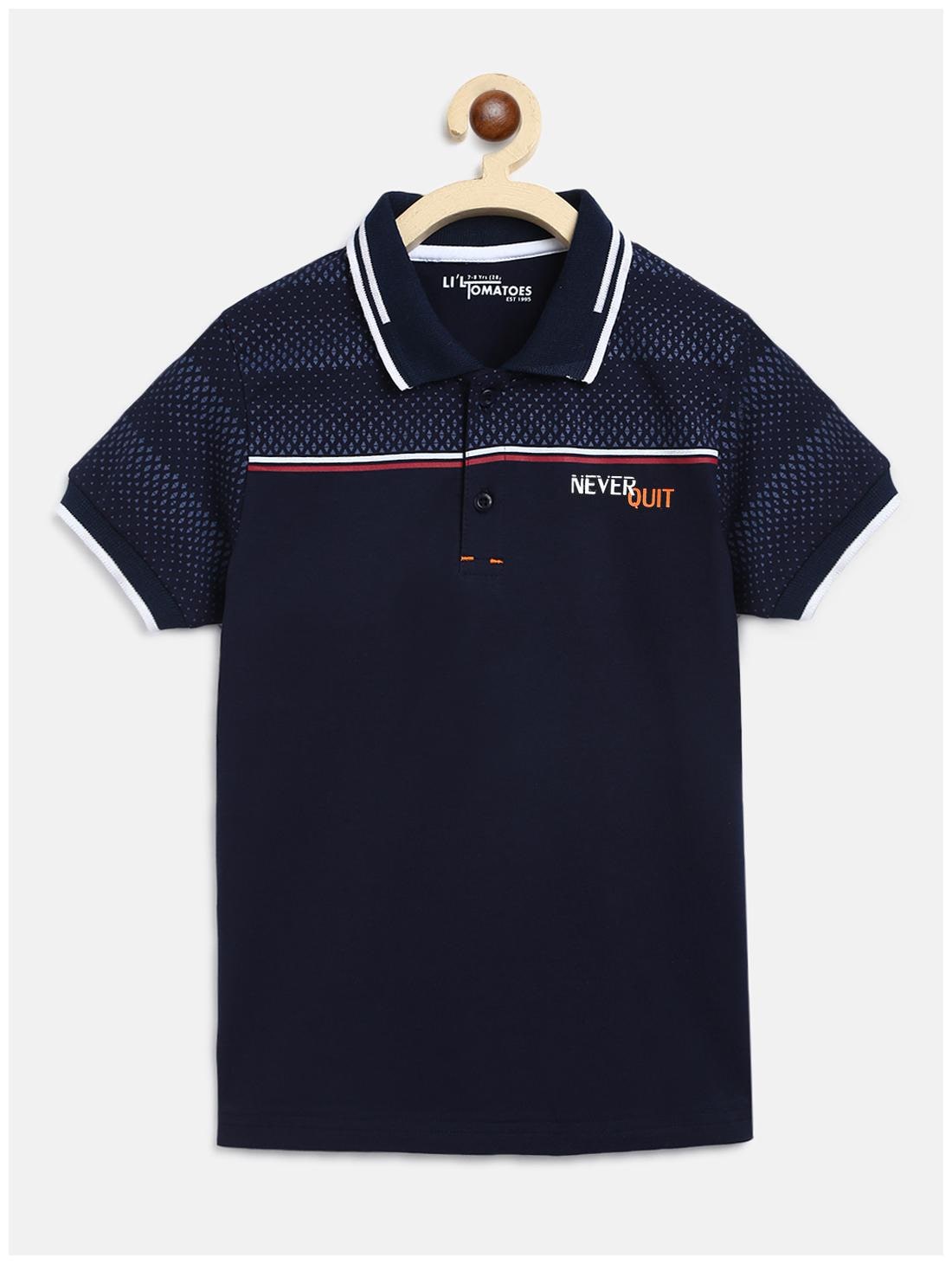 

Li l Tomatoes Boy Cotton Printed T-shirt - Blue