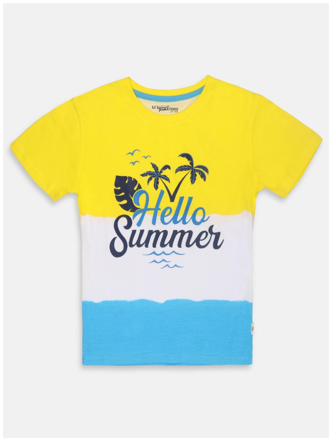 

Li l Tomatoes Boy Cotton Printed T-shirt - Yellow