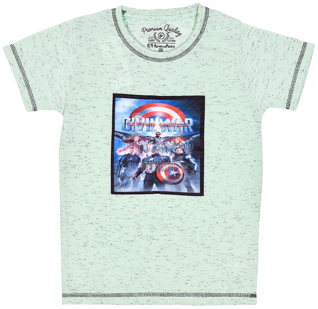 

Li l Tomatoes Boy Cotton Printed T-shirt - Green