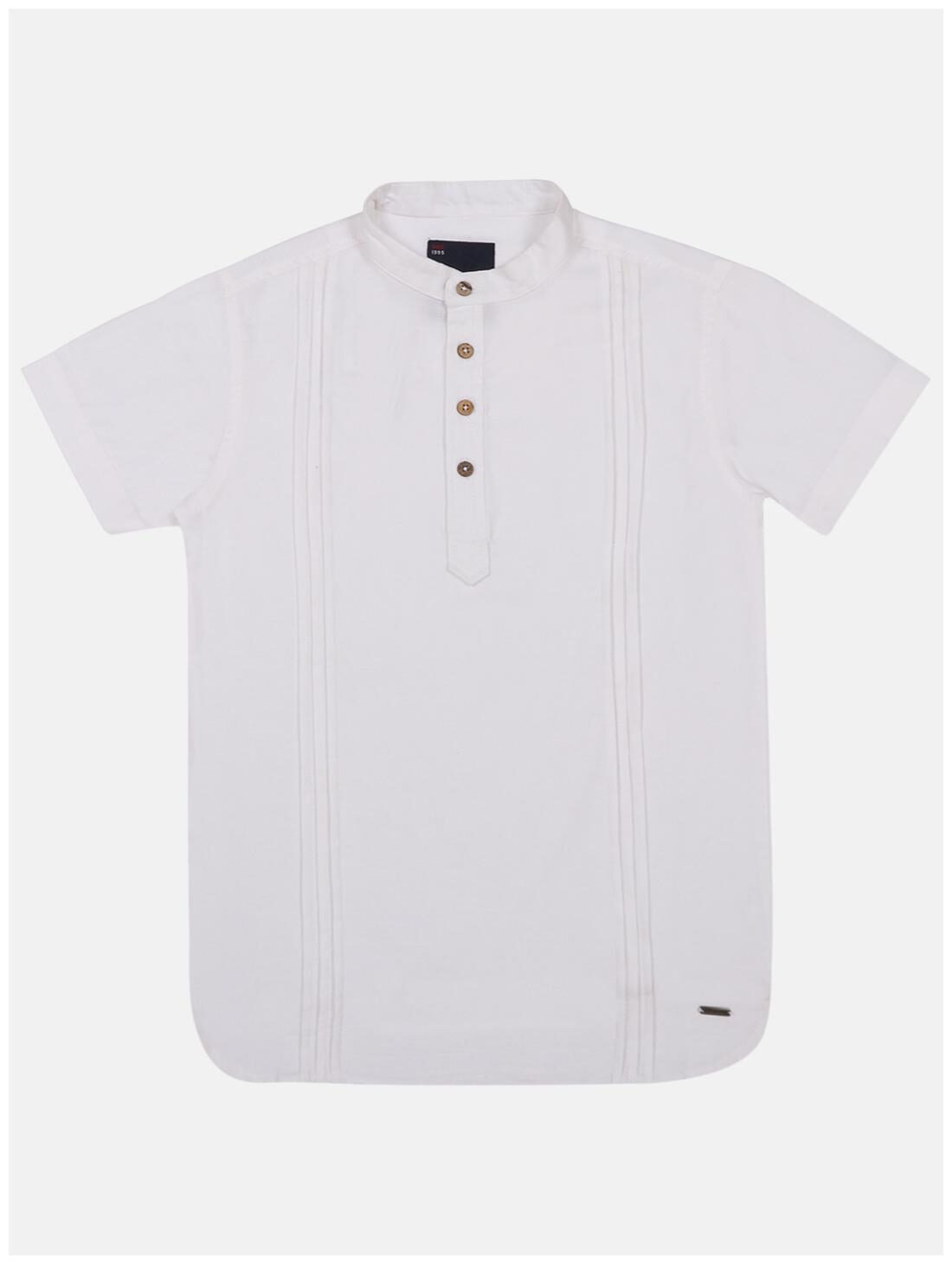 

Li l Tomatoes Boy Cotton Solid Kurta - White