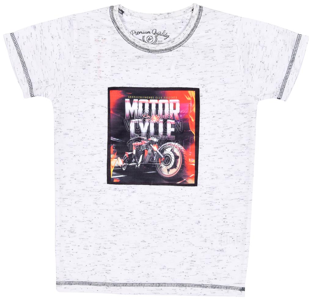 

Li l Tomatoes Boy Cotton Printed T-shirt - White
