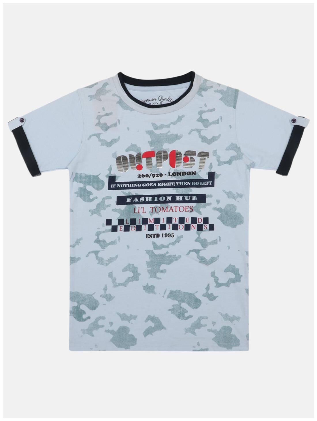 

Li l Tomatoes Boy Cotton Printed T-shirt - Blue