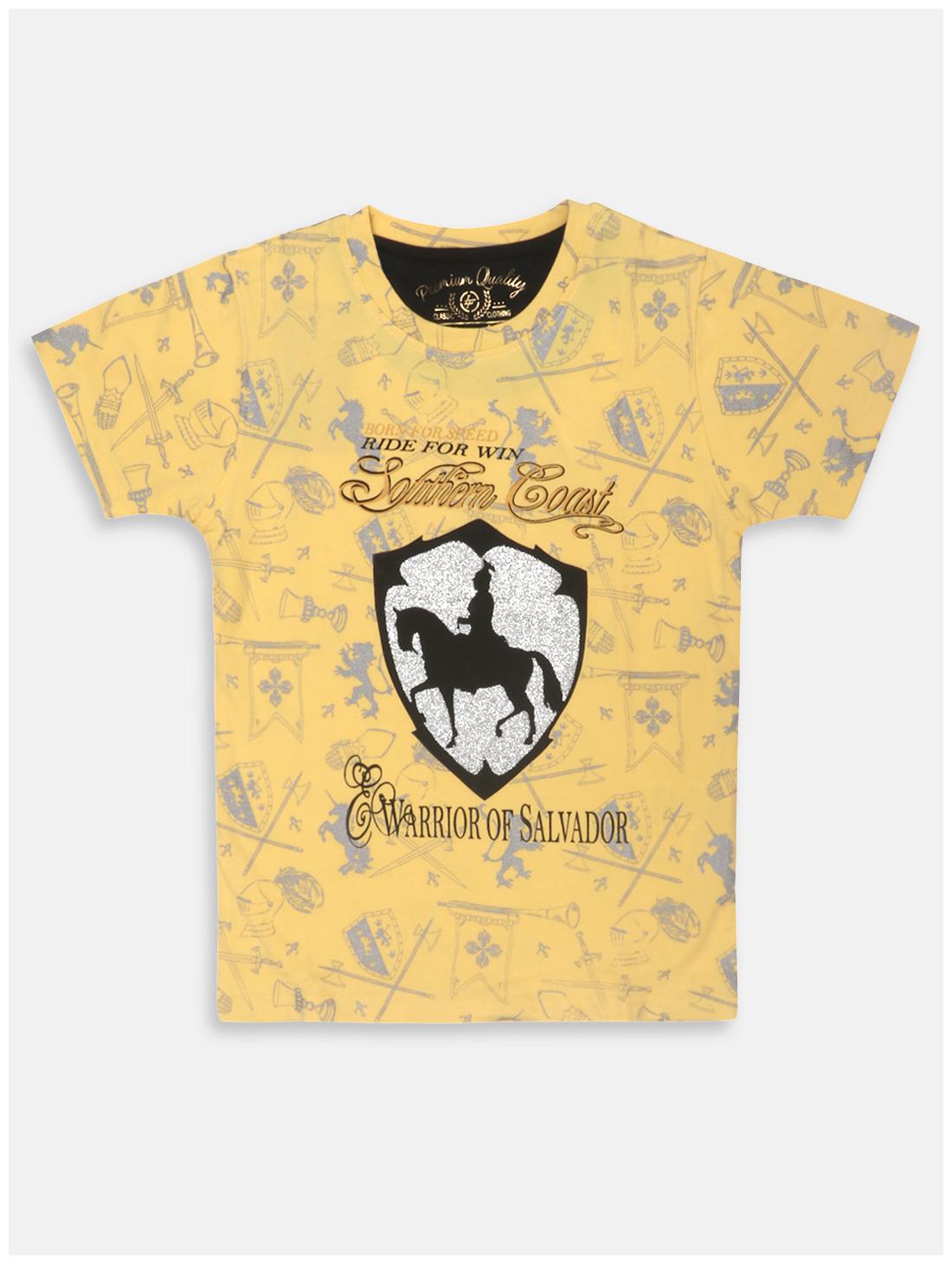 

Li l Tomatoes Boys T-shirt With FREE 3-Ply Face Mask Yellow